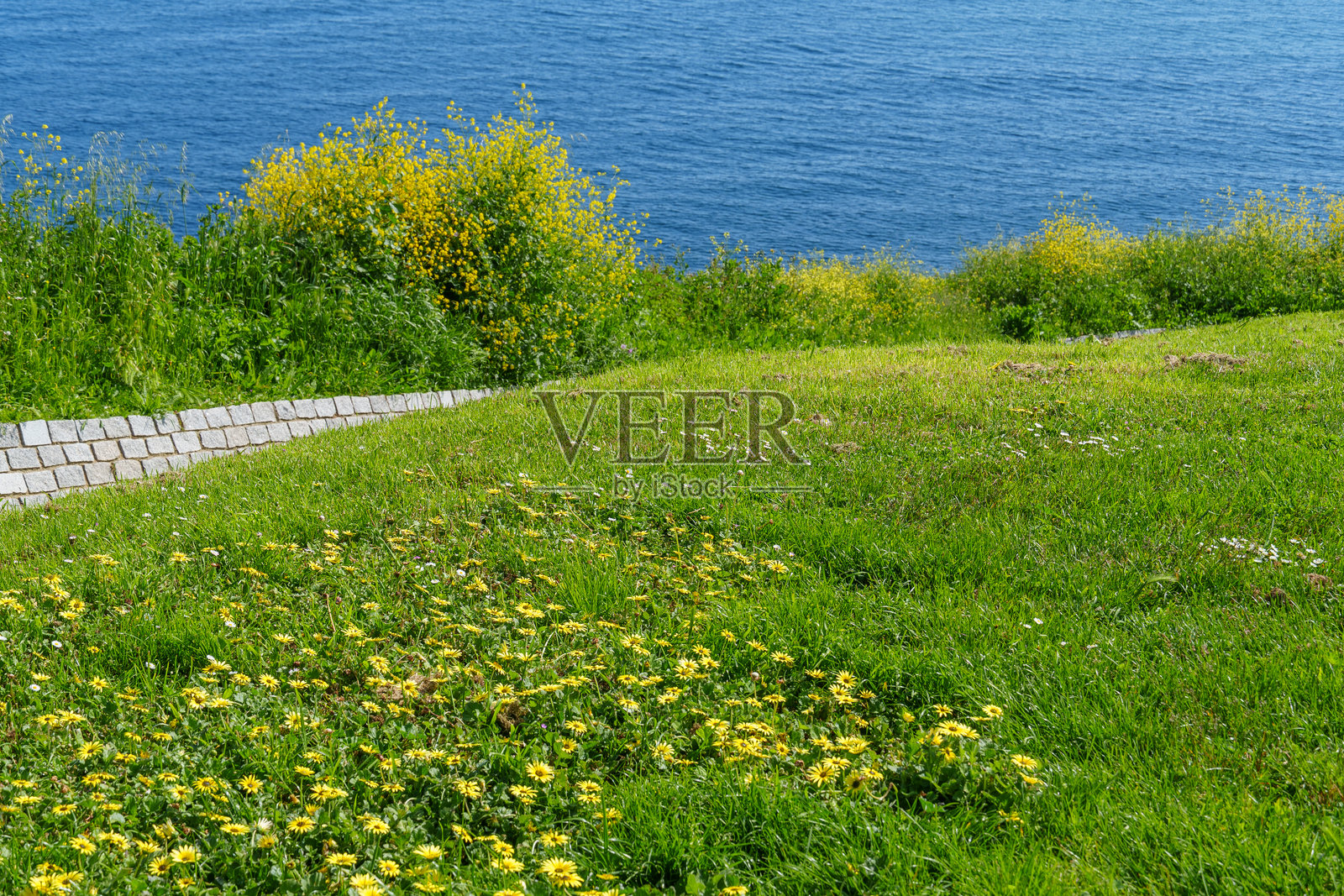 西班牙大西洋沿岸城市希洪的春天照片摄影图片