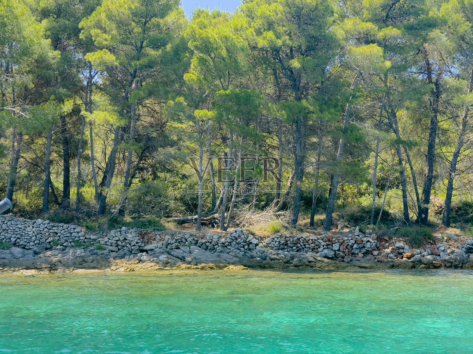 蓝色泻湖照片摄影图片