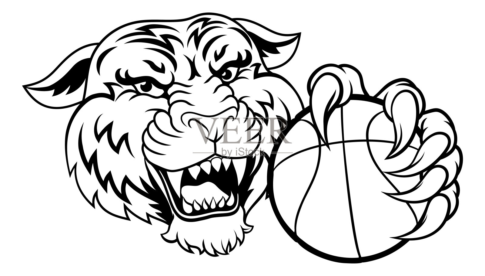老虎篮球 动物 体育团队吉祥物插画图片素材