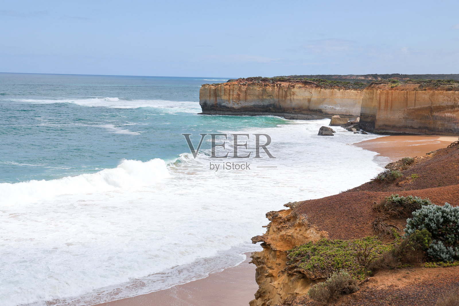 澳大利亚大洋路伦敦桥的风景和海景，这里风景优美，是绝佳的观景点照片摄影图片