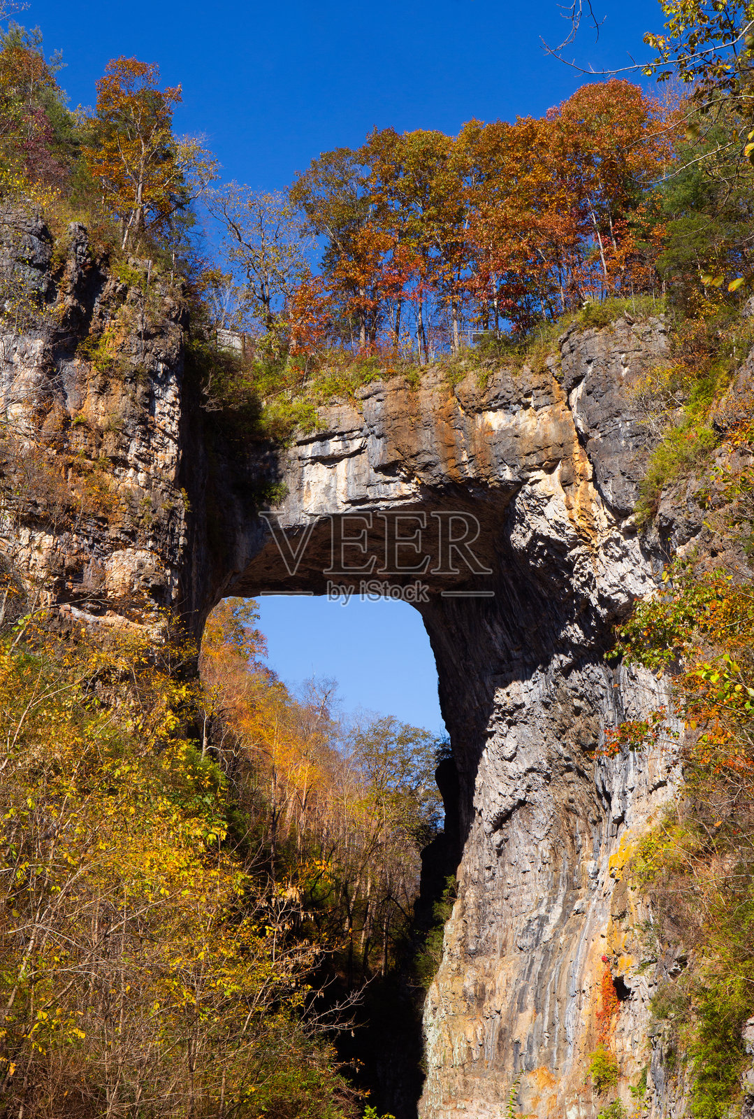 秋季美国弗吉尼亚州天然桥照片摄影图片