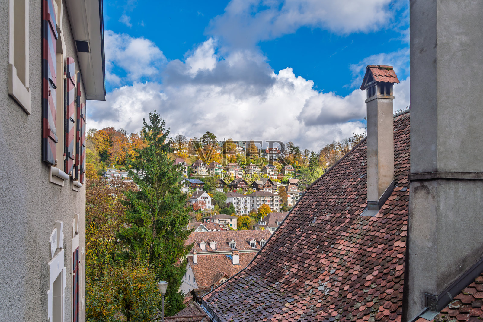 瑞士首都伯尔尼的市中心照片摄影图片