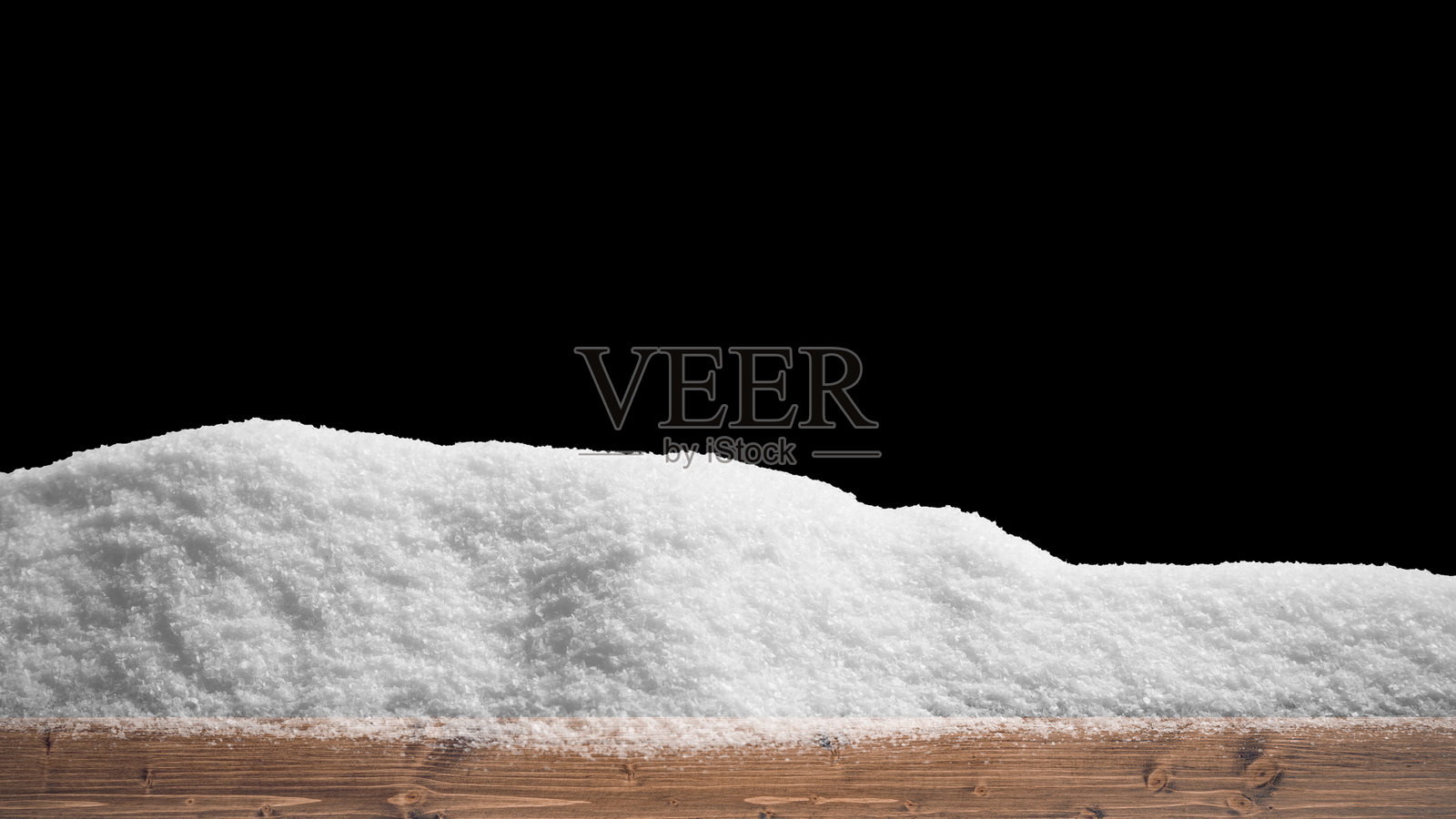 积雪覆盖的木质背景，充满冬日圣诞氛围照片摄影图片