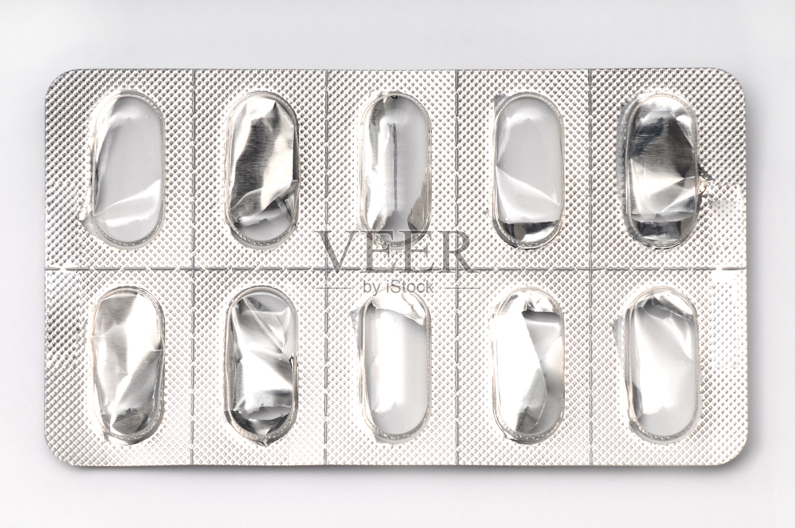 十粒药的空泡罩包装照片摄影图片