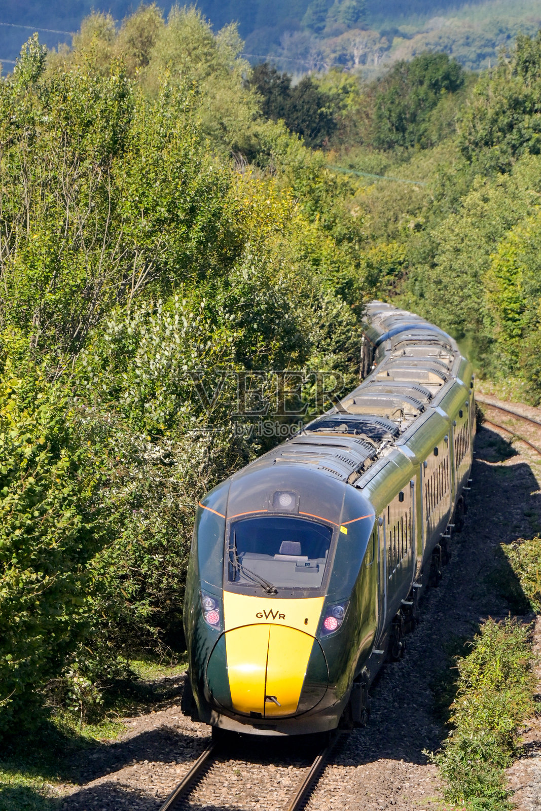 由大西部铁路 GWR 运营的 800 型高速列车照片摄影图片