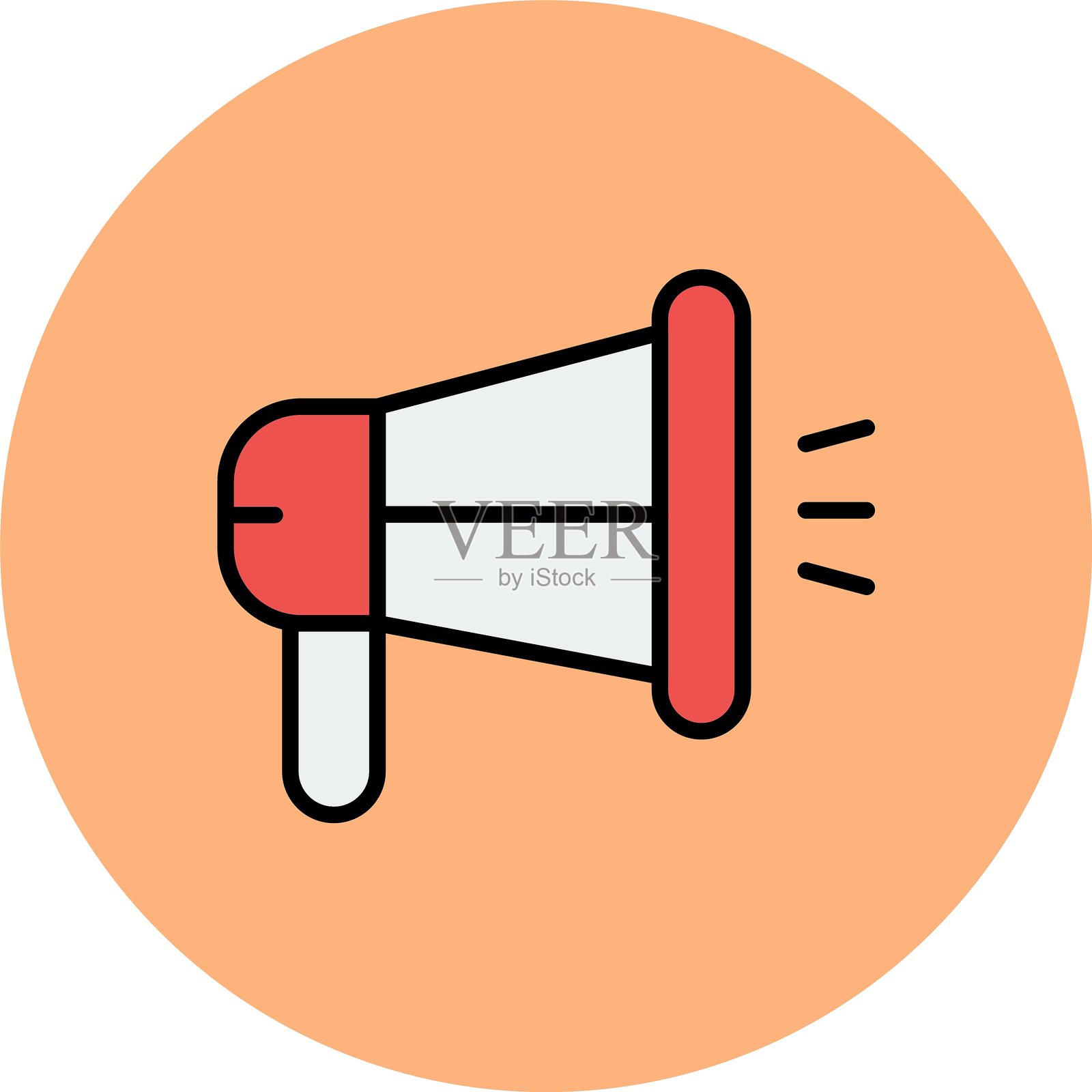 扩音器新图标设计创意插画图片素材