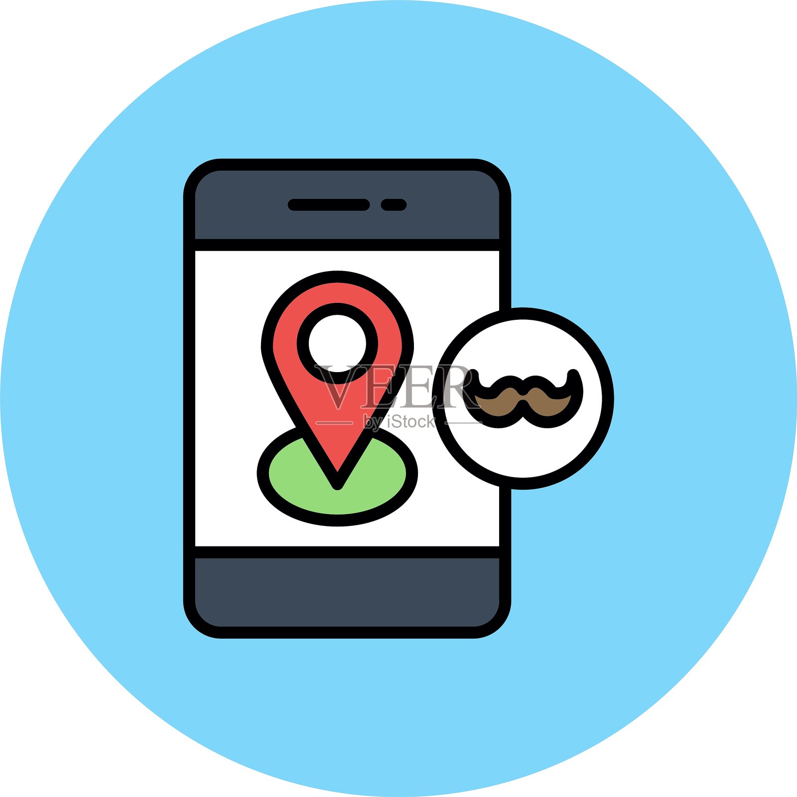 定位图钉新图标设计创意插画图片素材