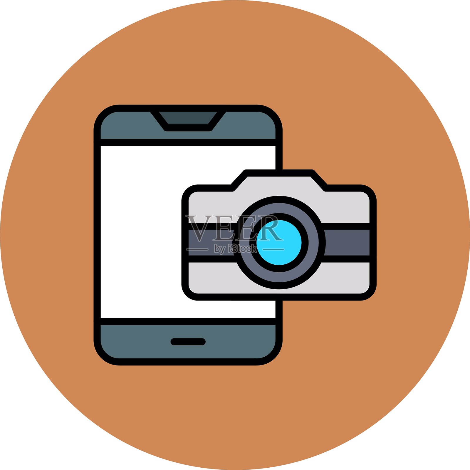 相机新图标设计创意插画图片素材