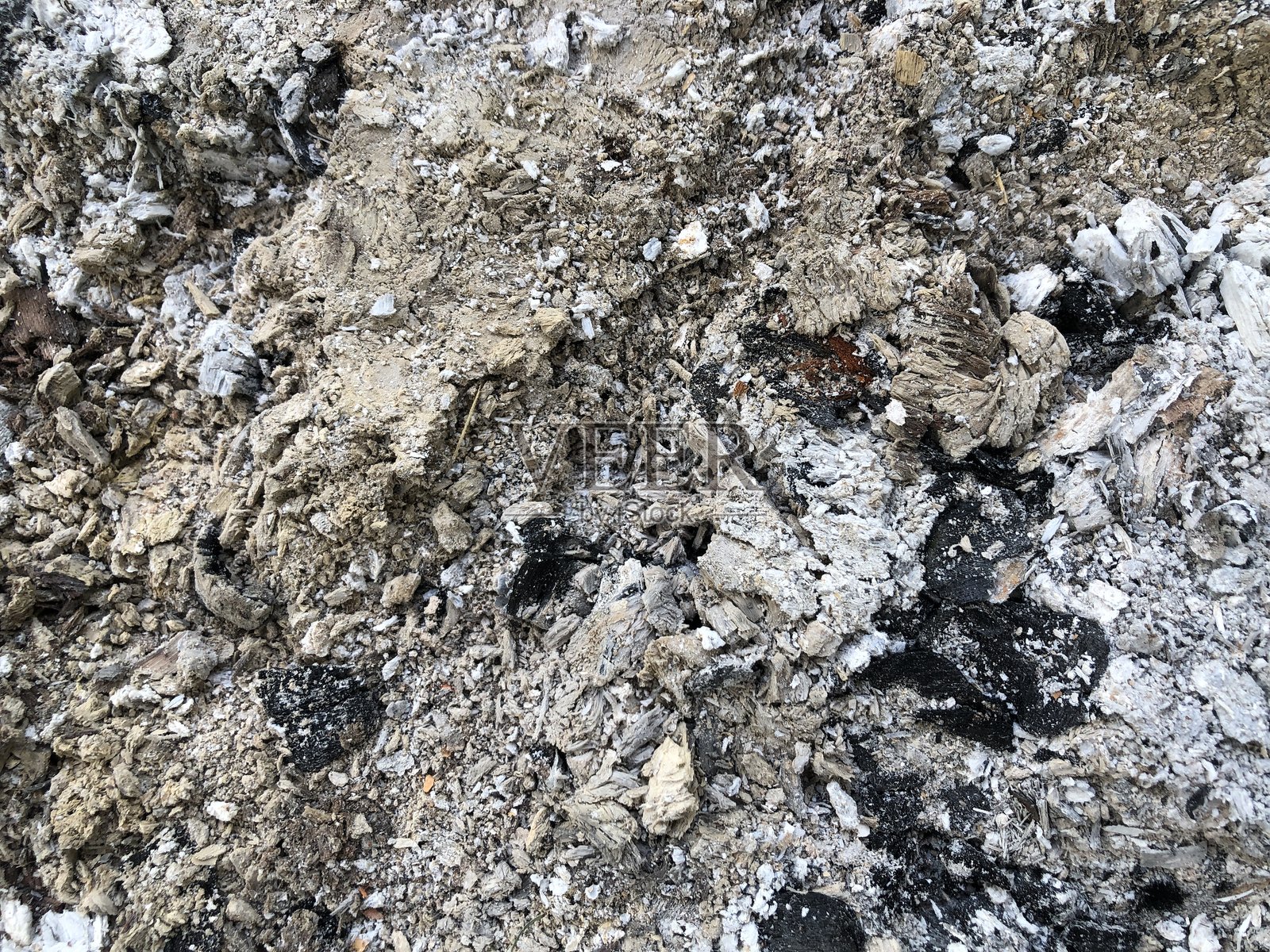 一堆灰烬的特写视图照片摄影图片