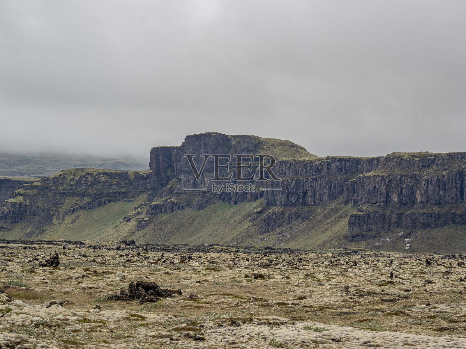 冰岛苔藓覆盖的熔岩地貌照片摄影图片