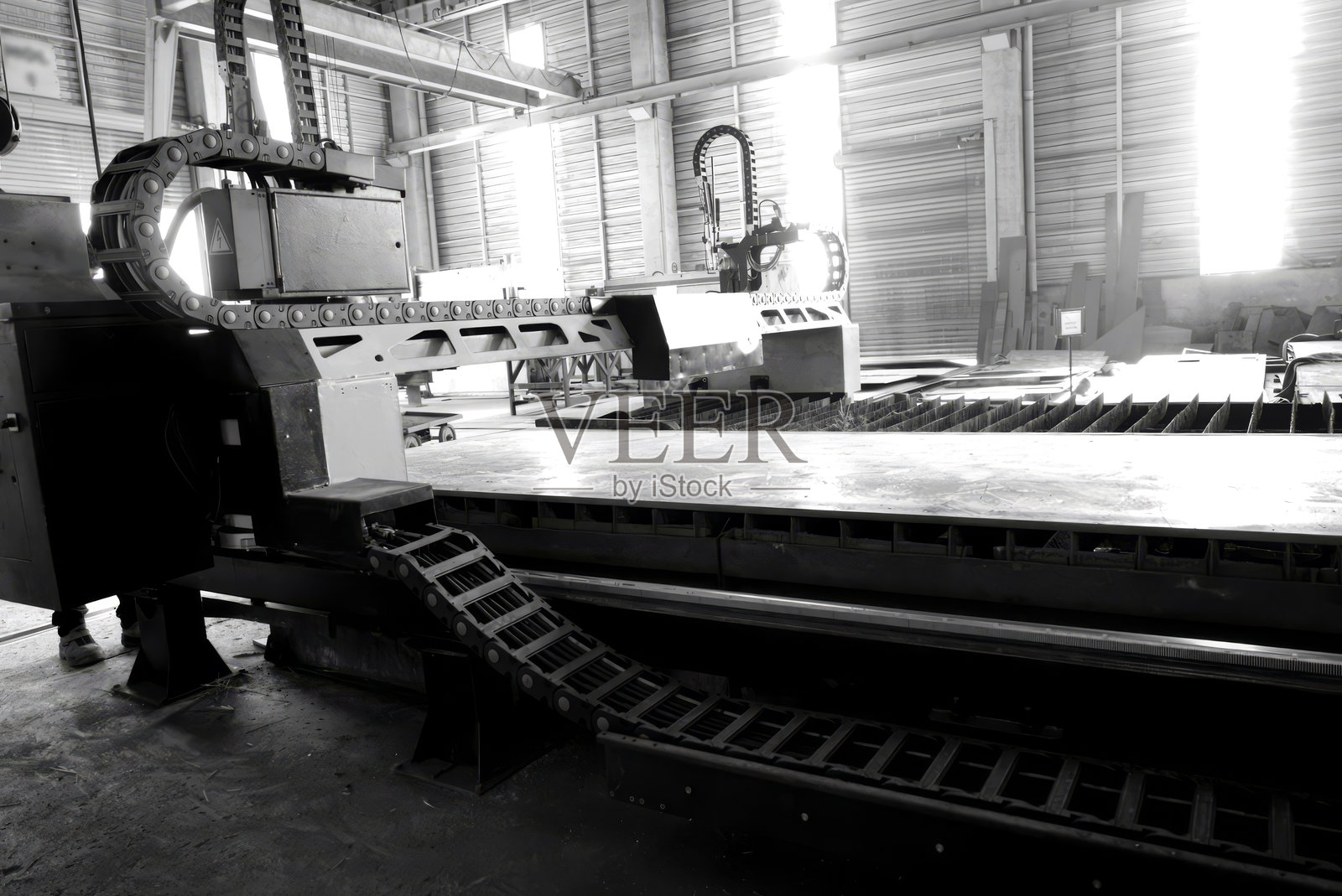 工作中的气焊枪——单色细节特写照片摄影图片