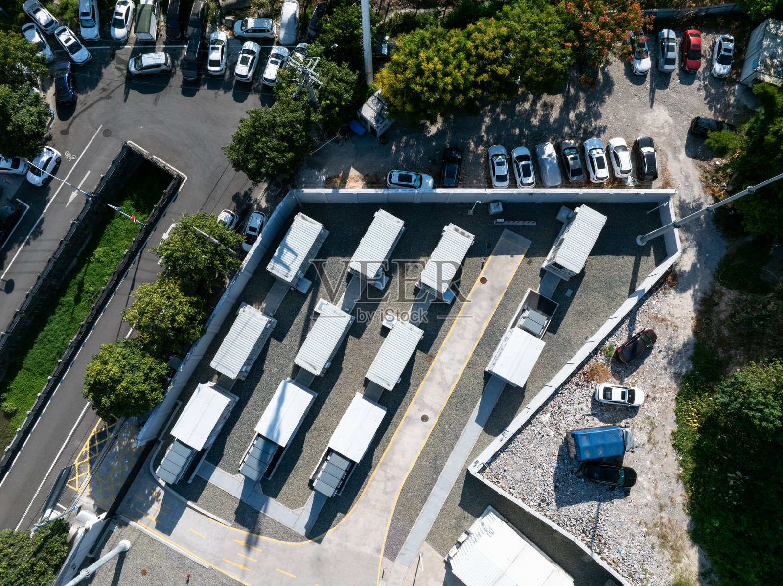 俯瞰储能电站，新能源照片摄影图片