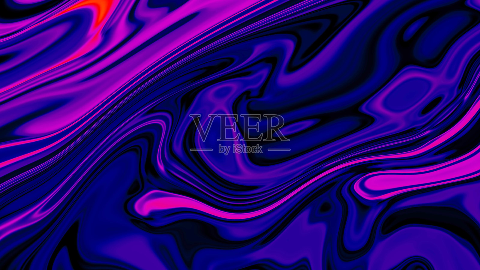 抽象的非人工智能随机深紫色和粉红色液体波浪图案壁纸背景插画照片摄影图片