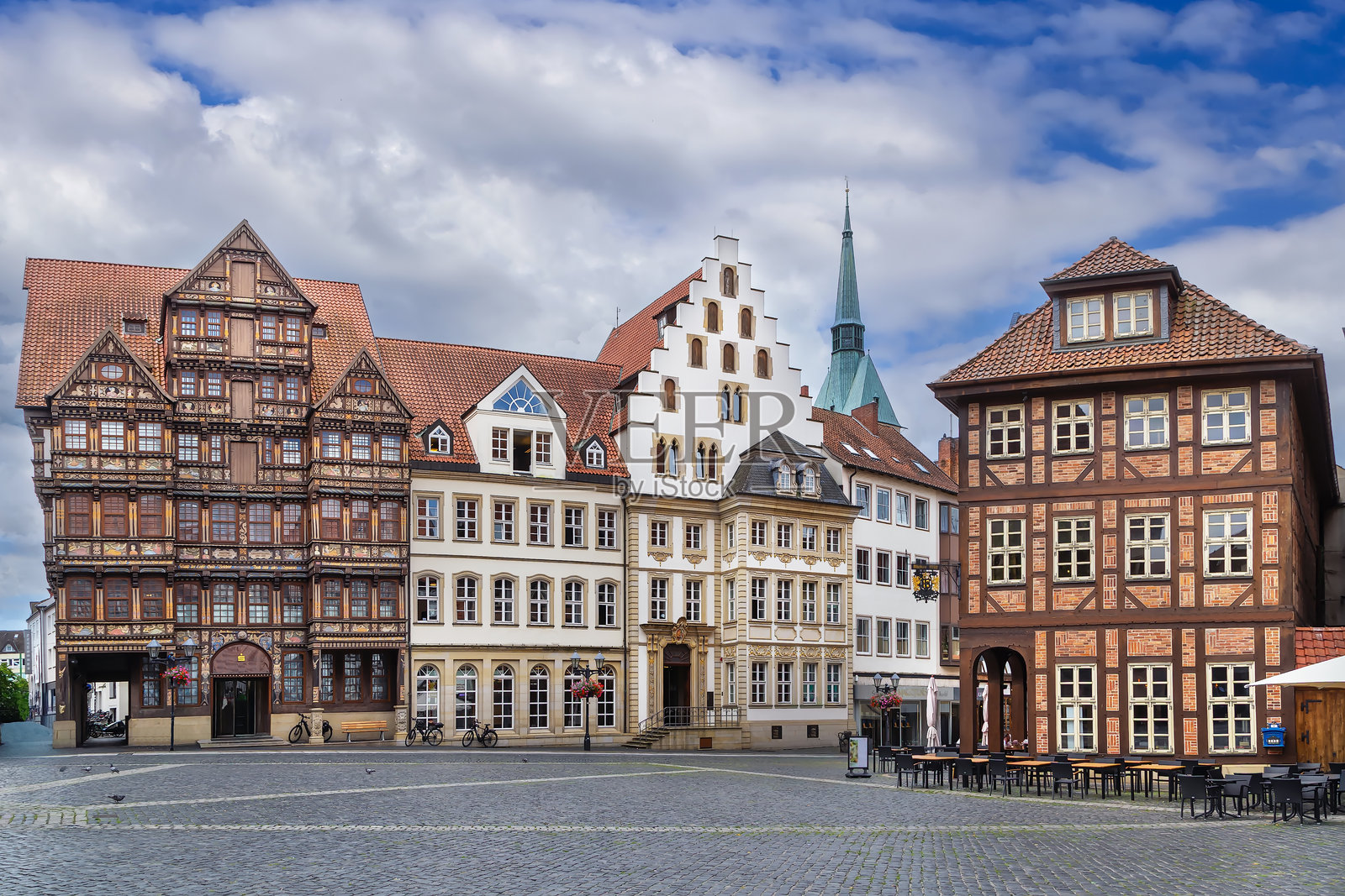 德国希尔德斯海姆的集市广场照片摄影图片