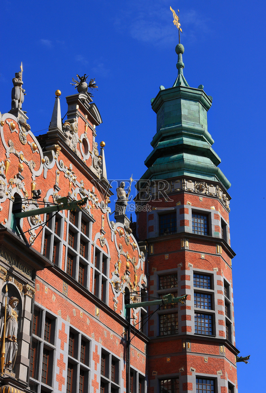 波兰格但斯克，历史中心。照片摄影图片