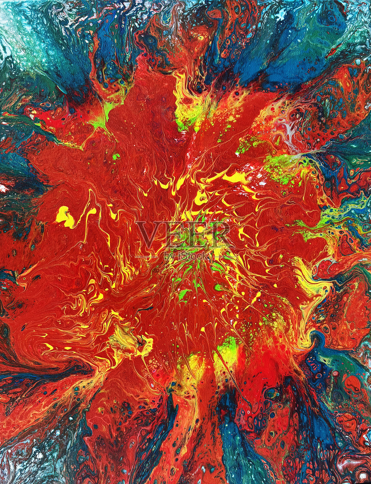 抽象丙烯颜料滴流画 2025年11月照片摄影图片