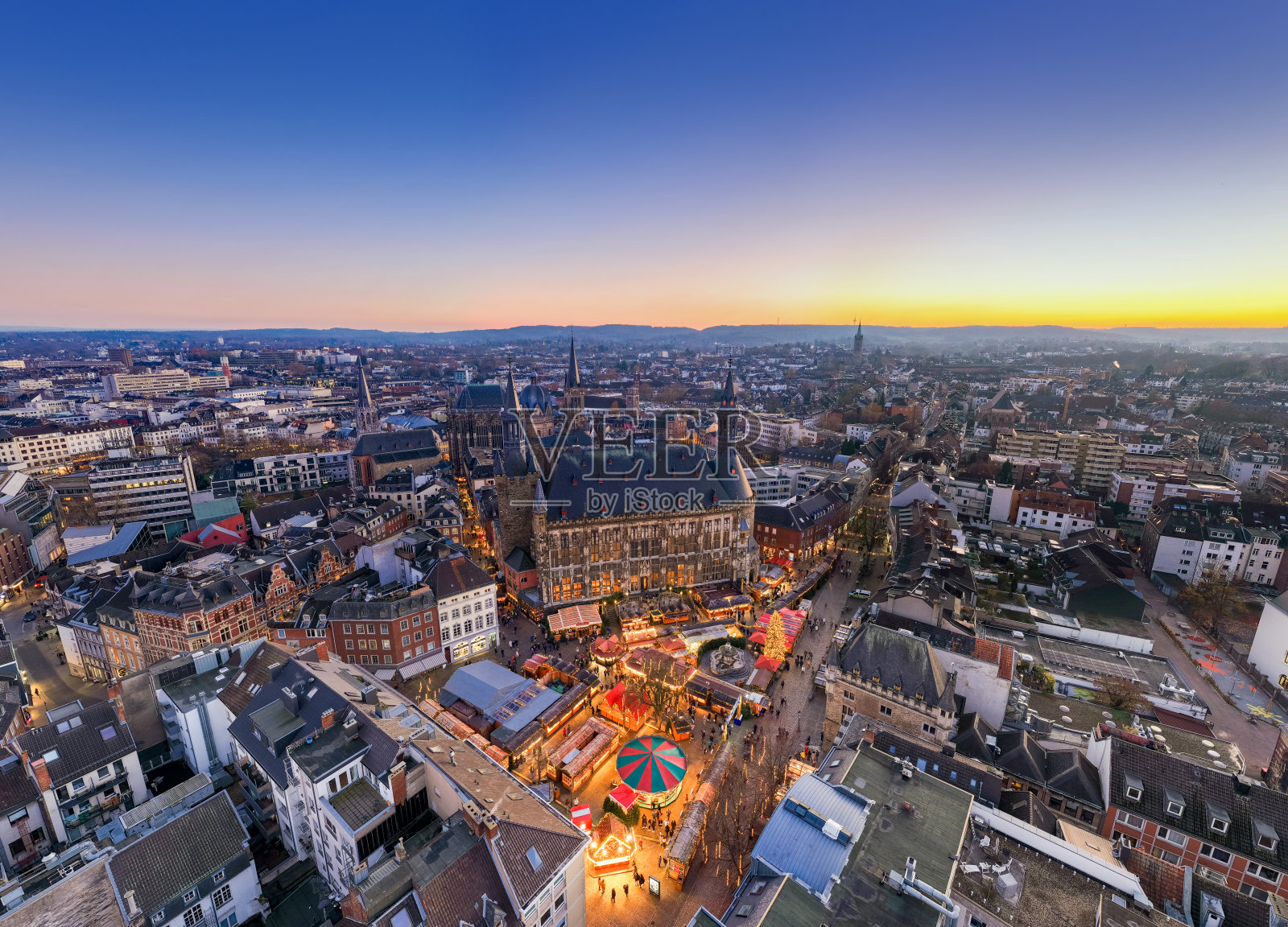 亚琛圣诞市场照片摄影图片