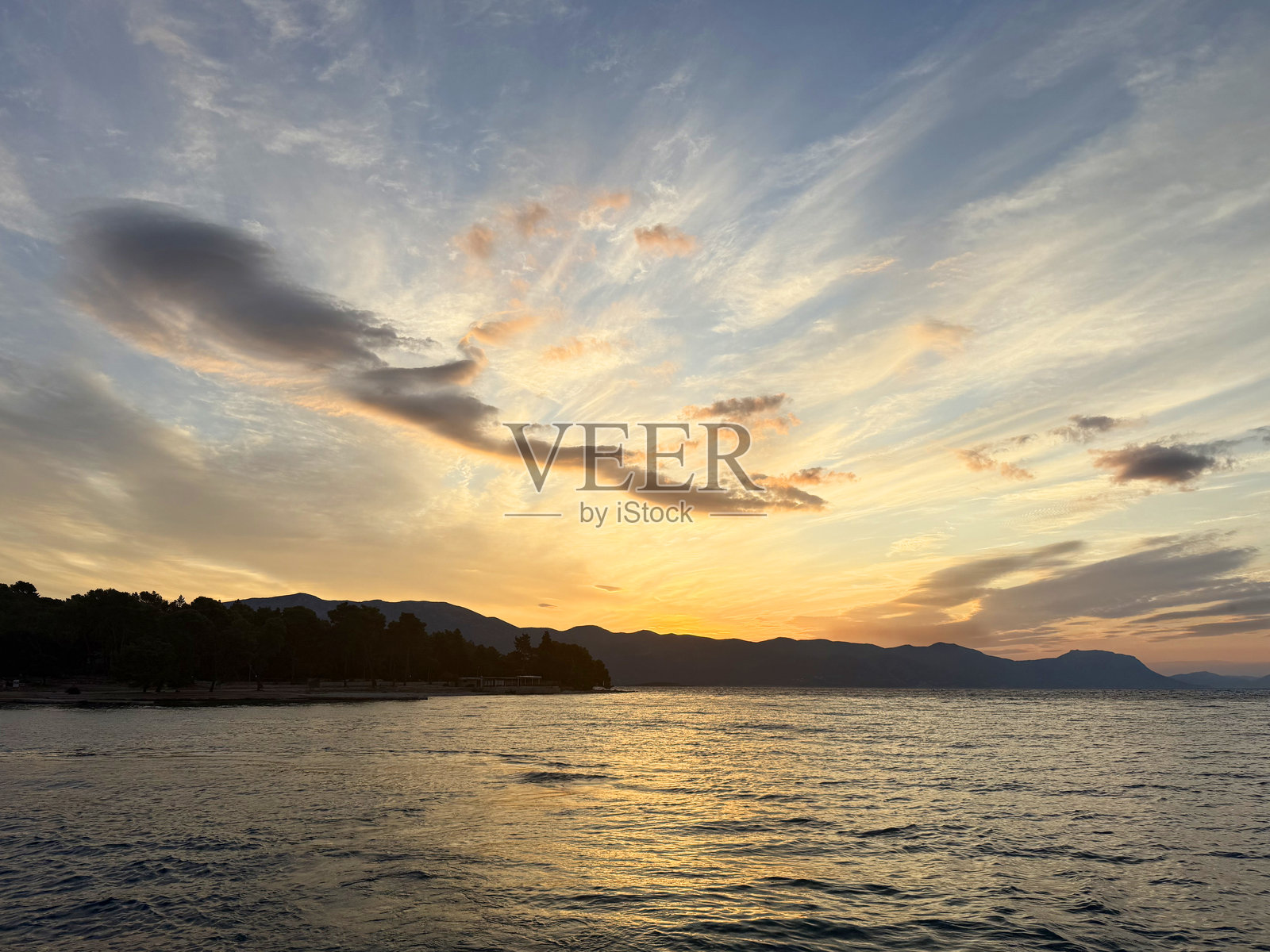 海滩日落照片摄影图片