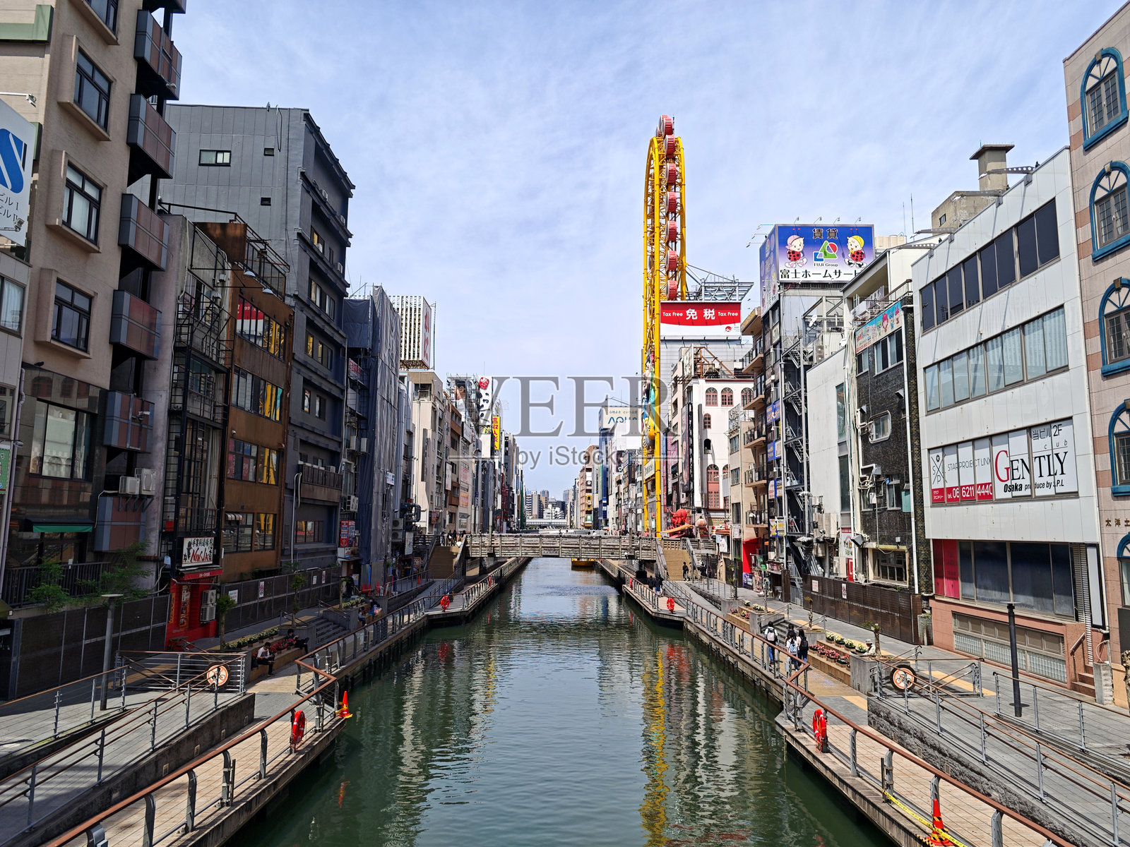 日本大阪道顿堀运河照片摄影图片