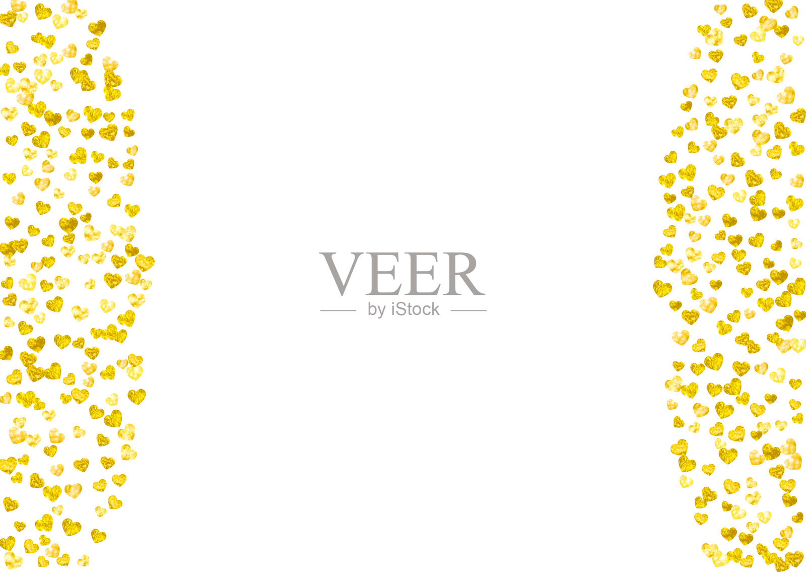 情人节促销闪耀。母亲手绘海报。浪漫相框。金色快乐装饰。订婚平面横幅。黄色随机概念。情人节促销闪耀。插画图片素材