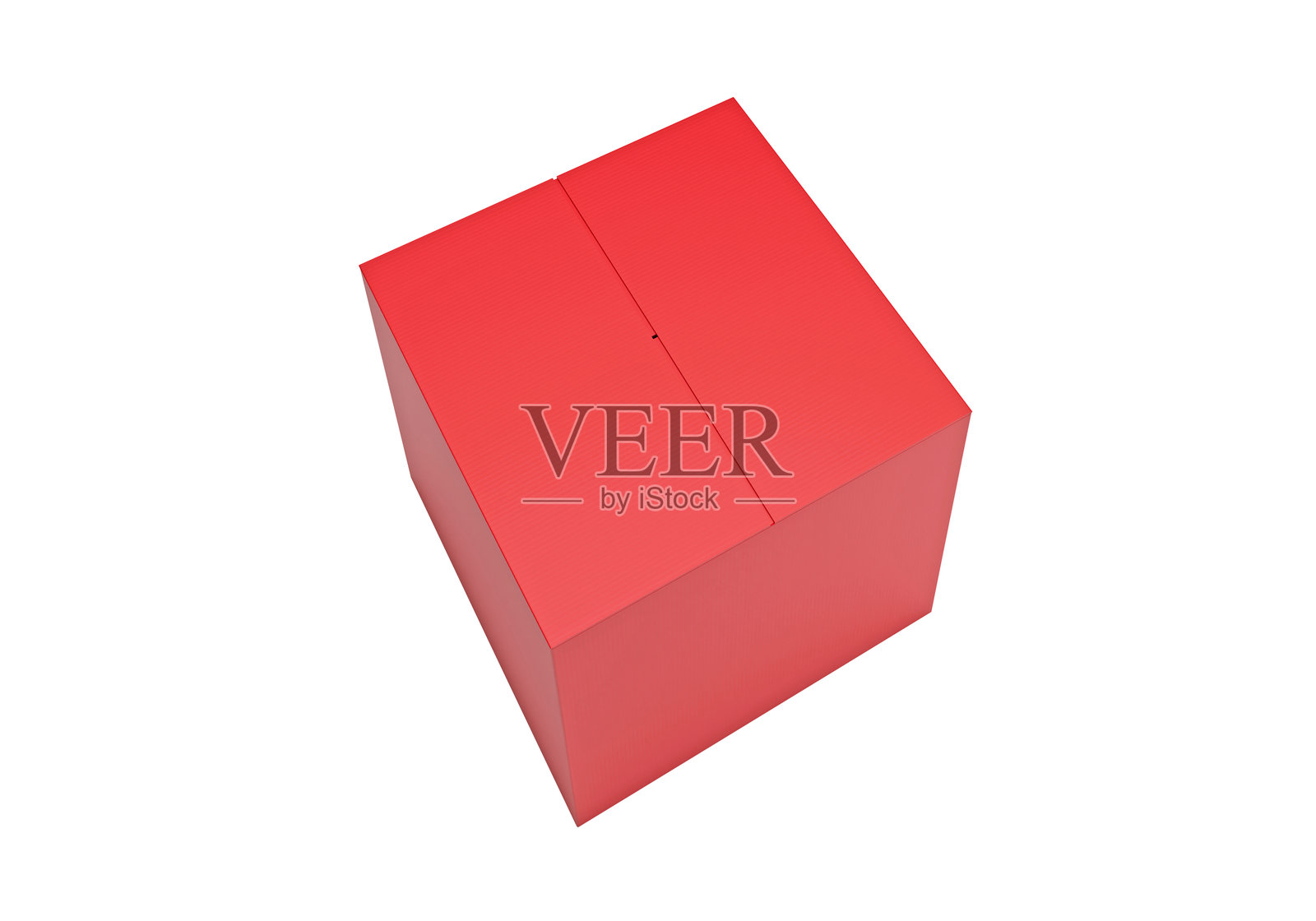 孤立在白色背景上的红色纸板箱照片摄影图片