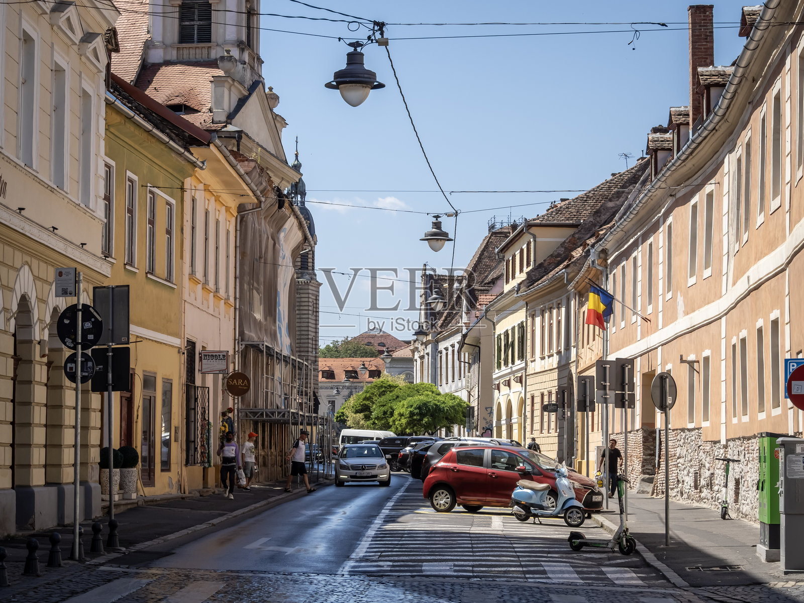 罗马尼亚特兰西瓦尼亚锡比乌街景照片摄影图片