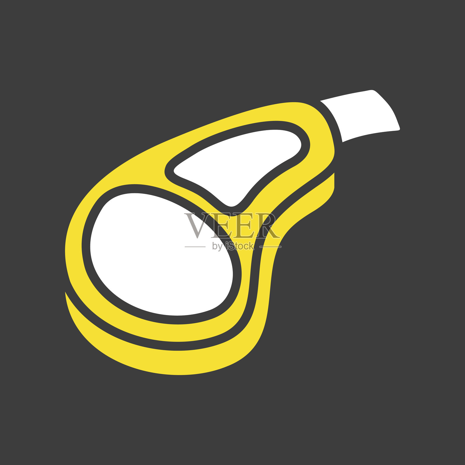 羊排肉类字形矢量图标插画图片素材