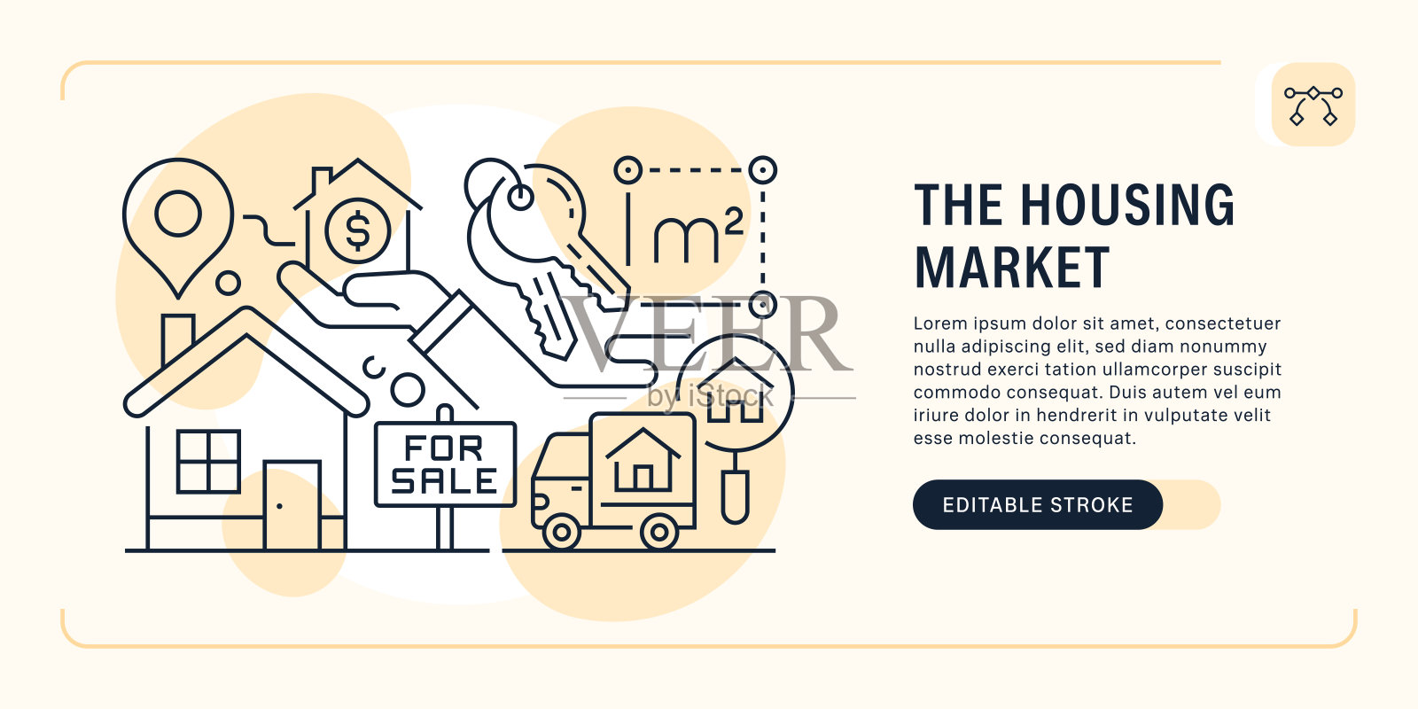 房地产和住宅市场概念插画图片素材