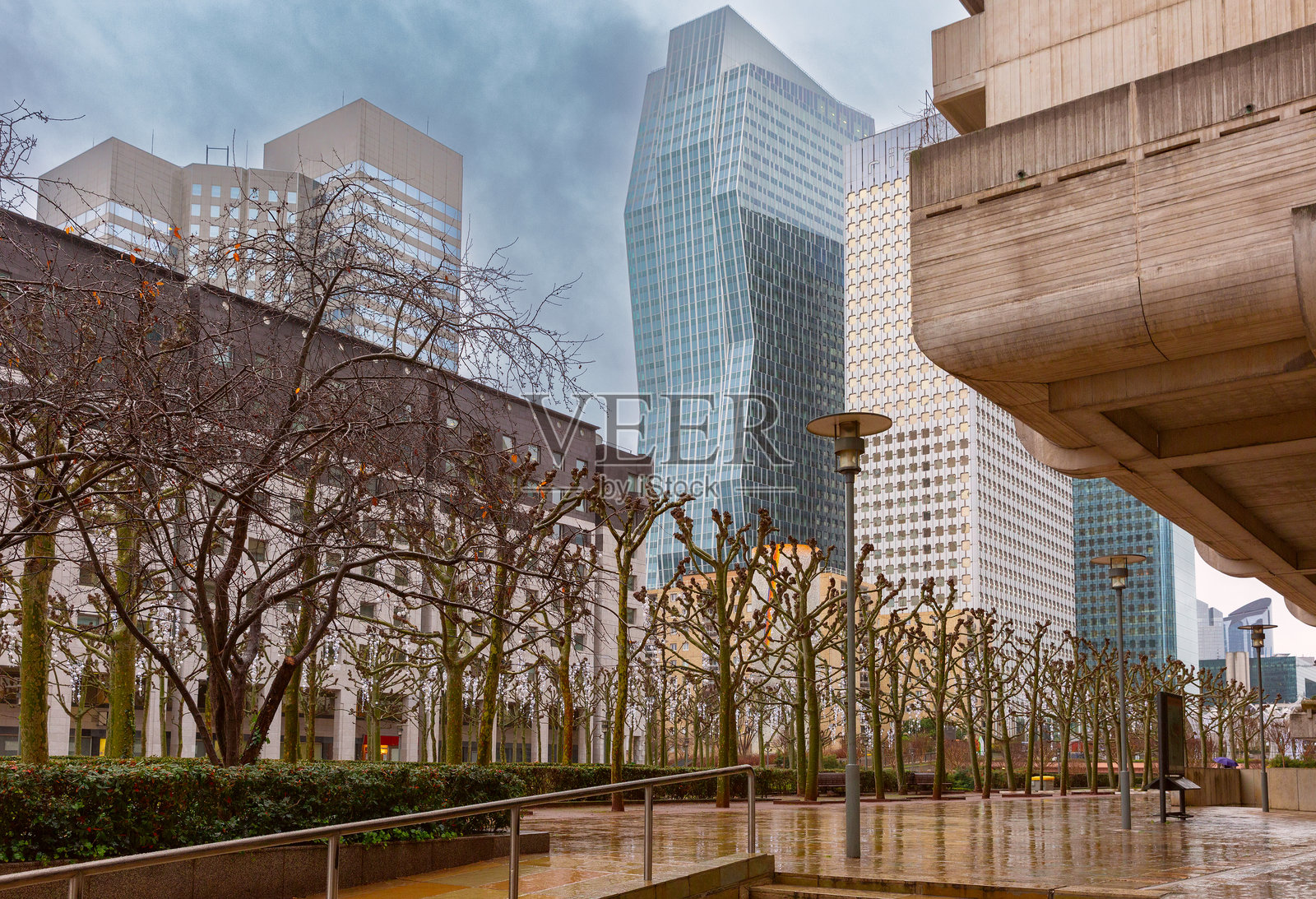 法国巴黎的冬季街道照片摄影图片