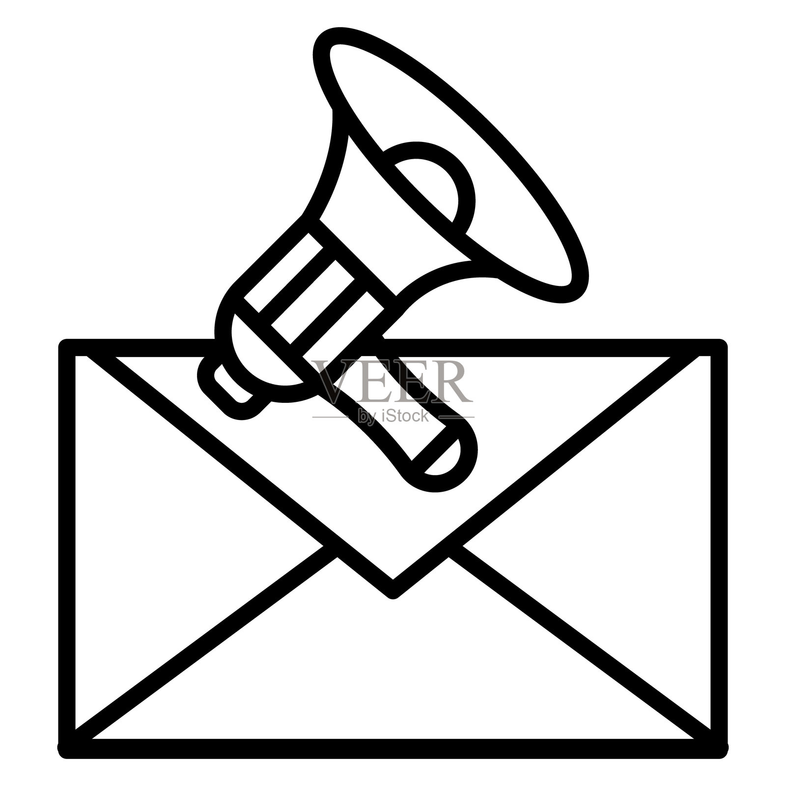 电子邮件营销矢量图标插画图片素材