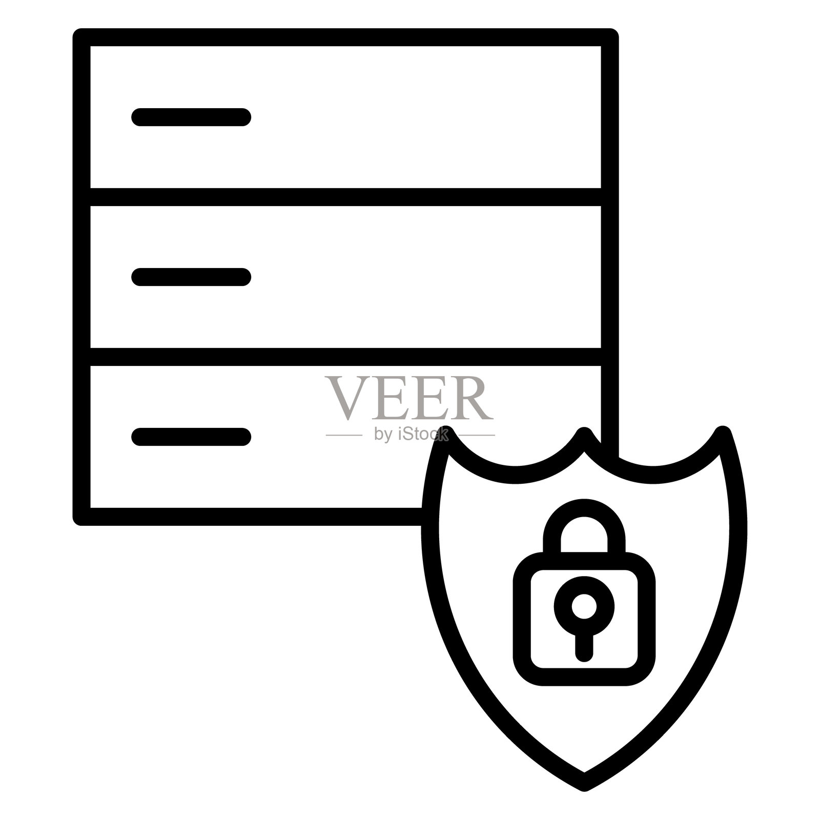 数据安全矢量图标插画图片素材