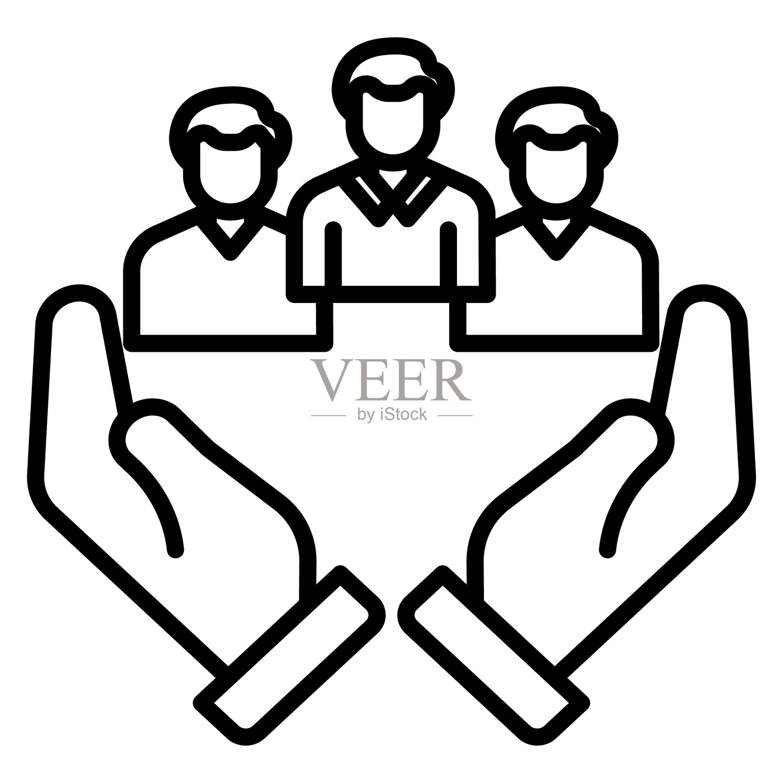 团队赋能矢量图标插画图片素材