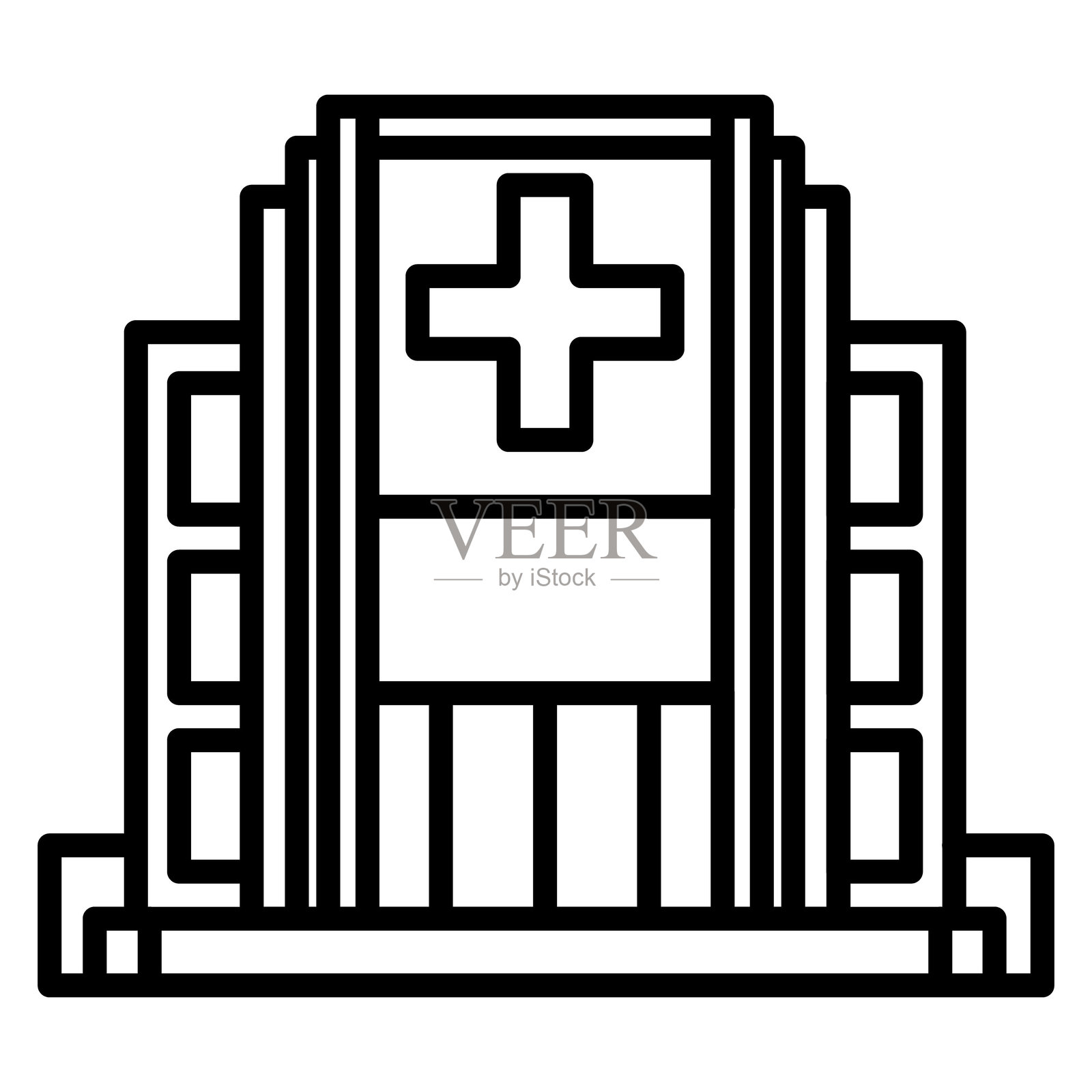 诊所矢量图标插画图片素材