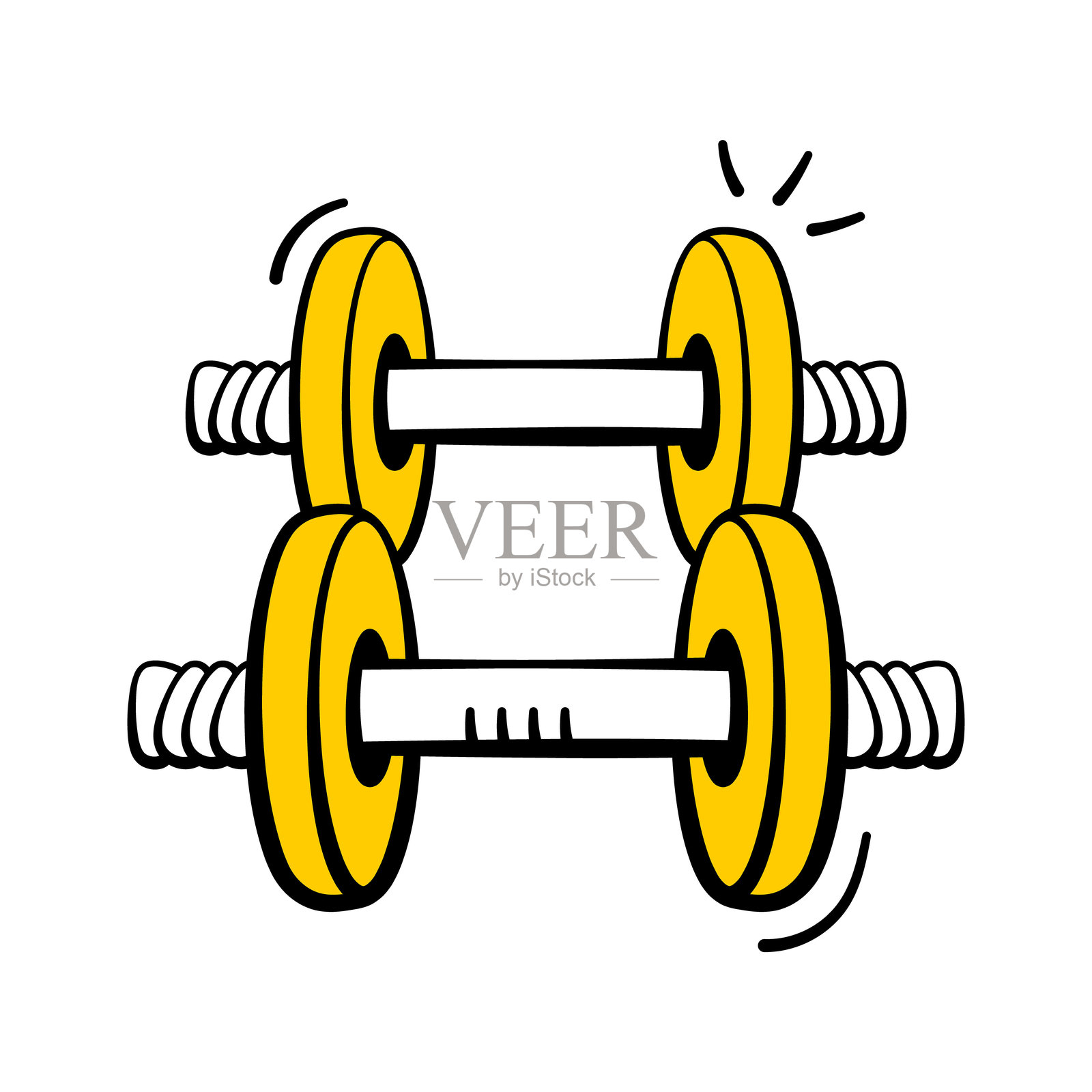 哑铃插画图片素材