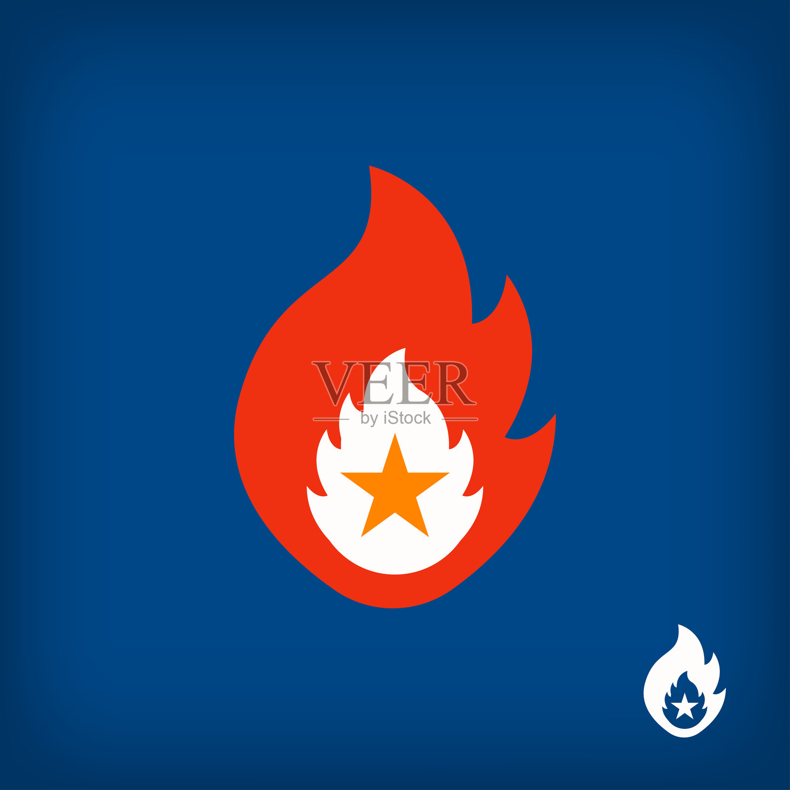 简约星空火焰设计插画图片素材