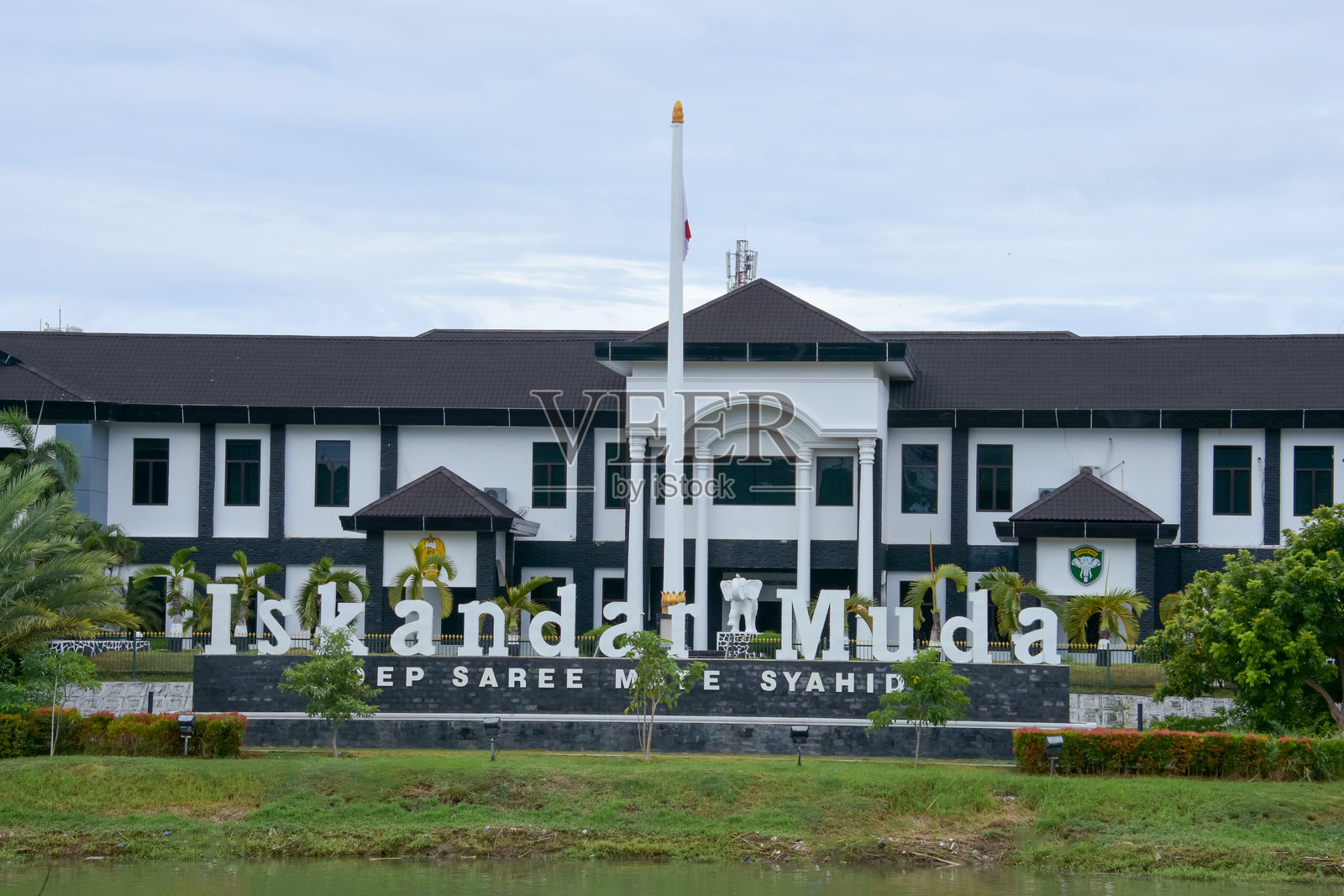 印度尼西亚亚齐省伊斯坎达·穆达军事指挥部大楼照片摄影图片