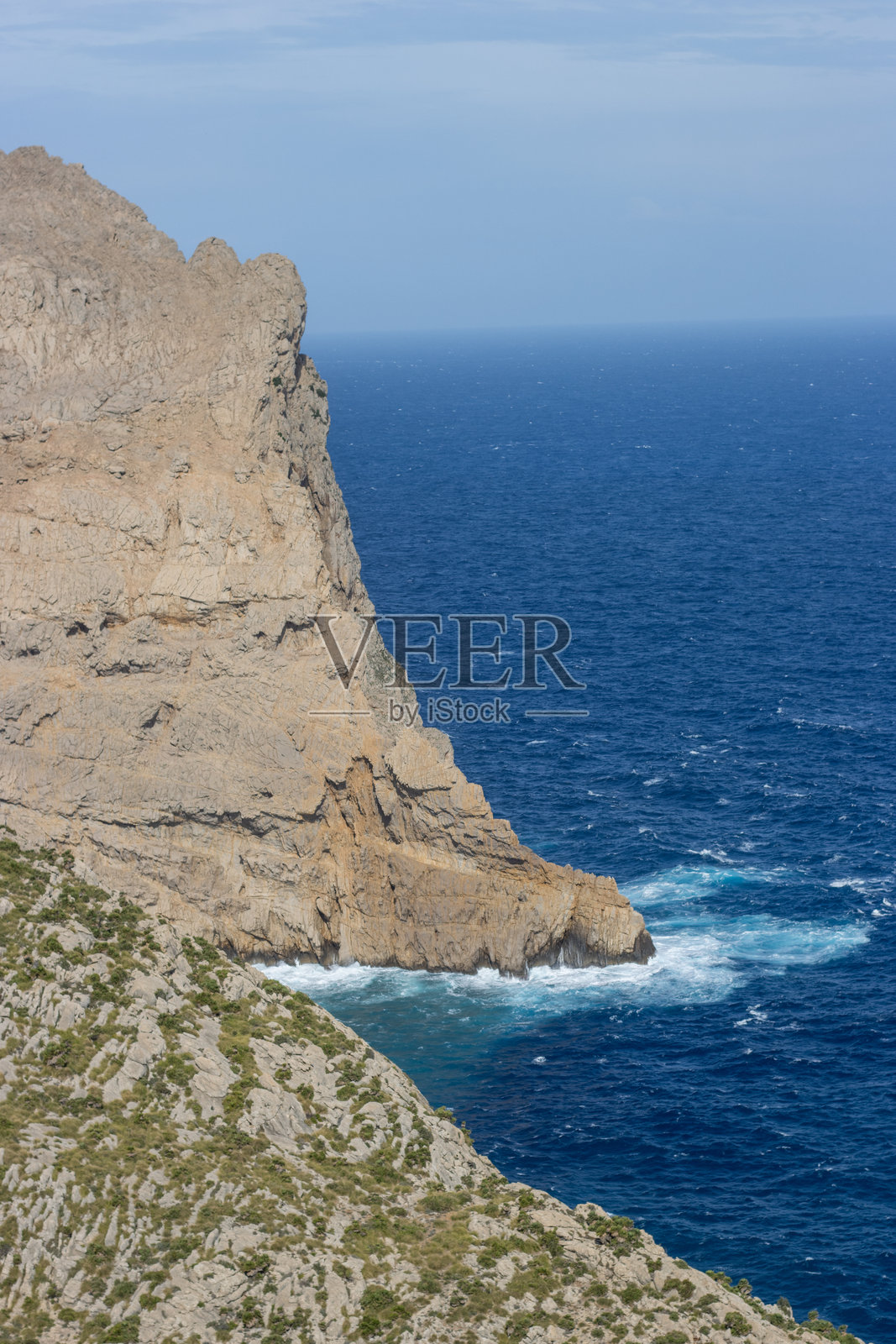 马略卡岛典型的地貌岩石露头照片摄影图片