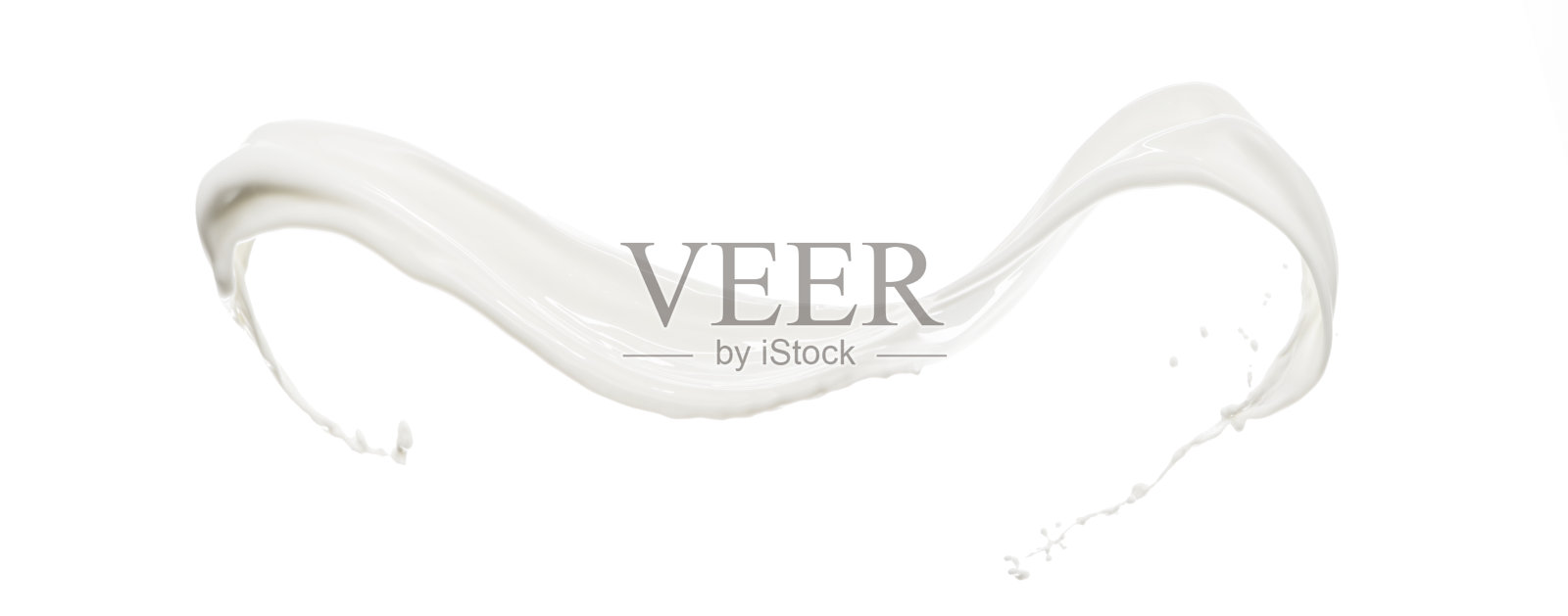 白色背景上的牛奶飞溅照片摄影图片