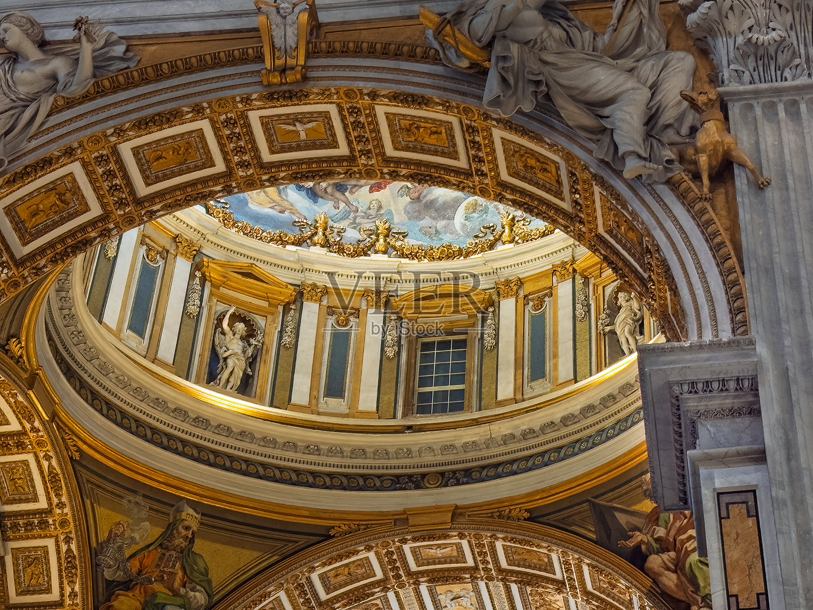 圣彼得大教堂，梵蒂冈城，罗马，意大利照片摄影图片