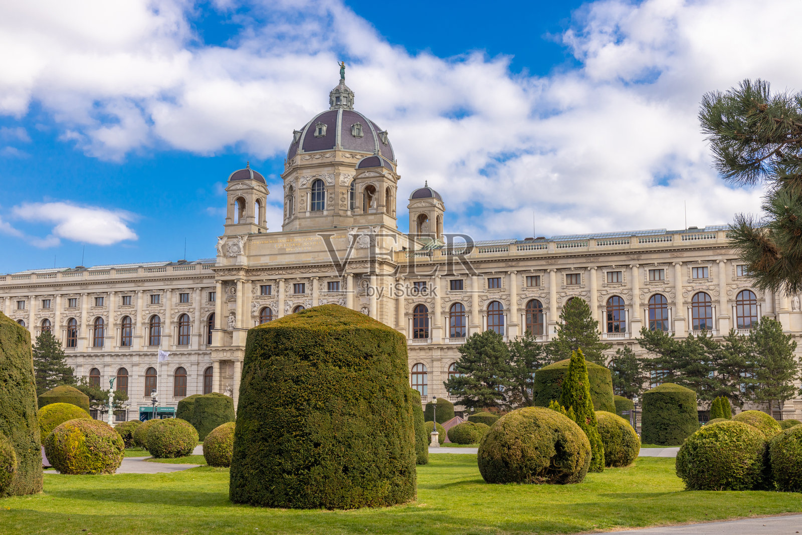 维也纳自然历史博物馆和艺术史博物馆建筑照片摄影图片
