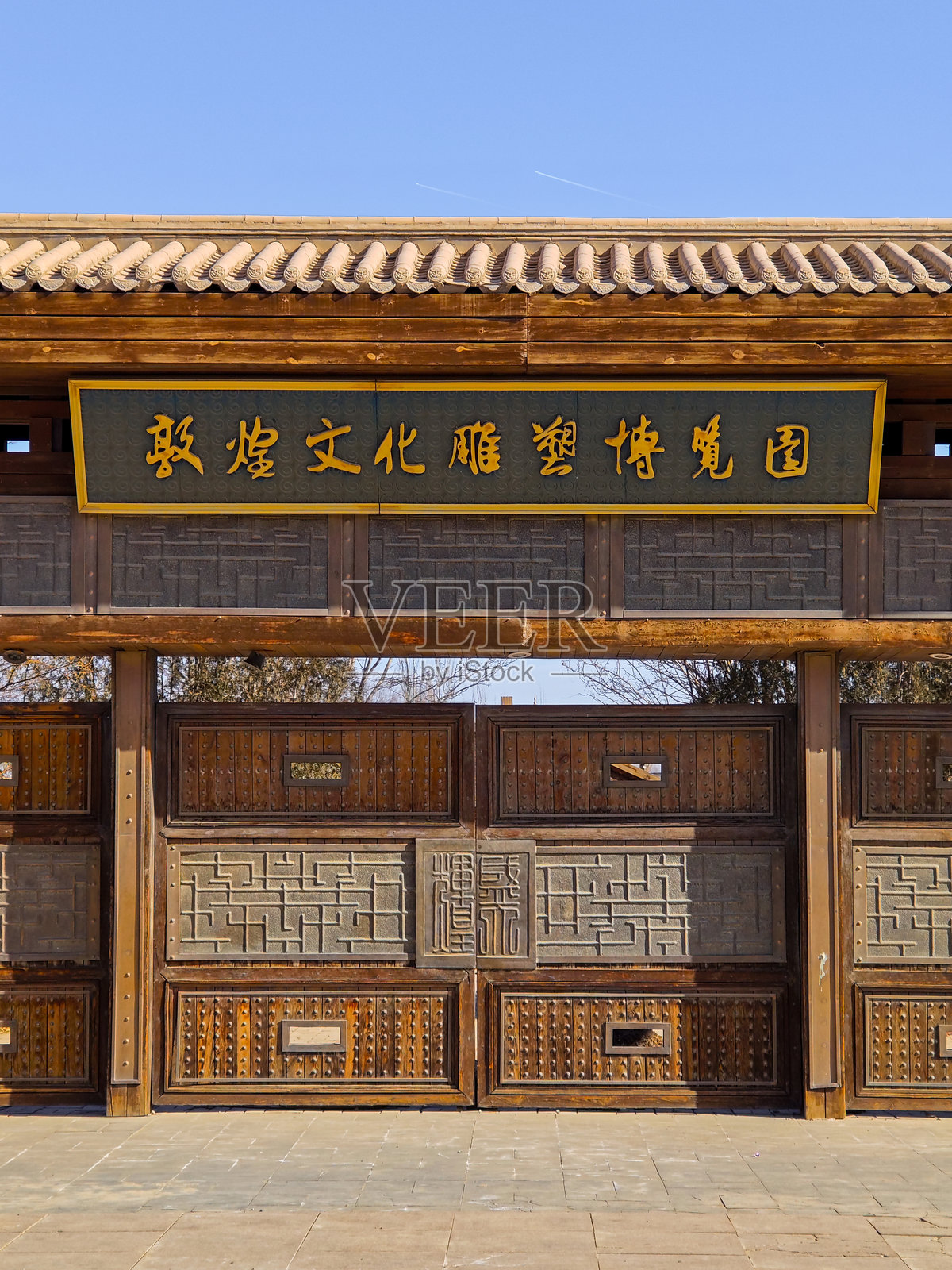 敦煌文化雕塑展园照片摄影图片