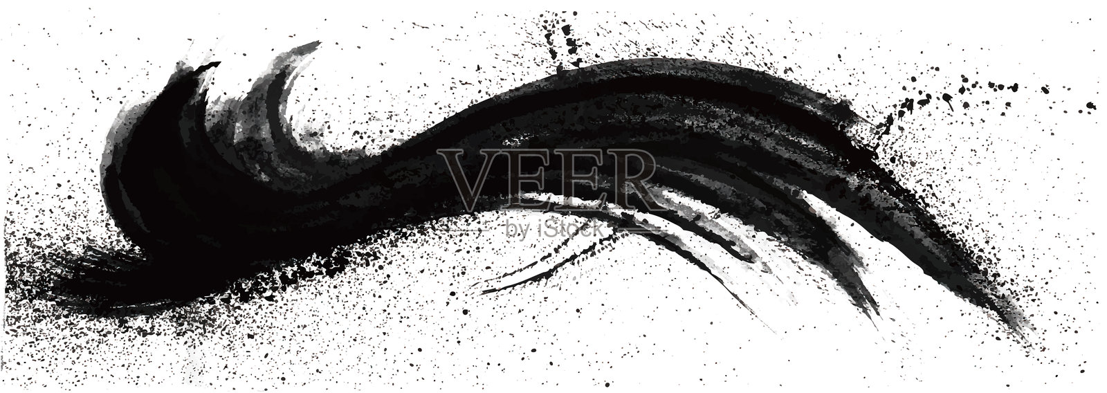 墨迹飞溅背景插画图片素材