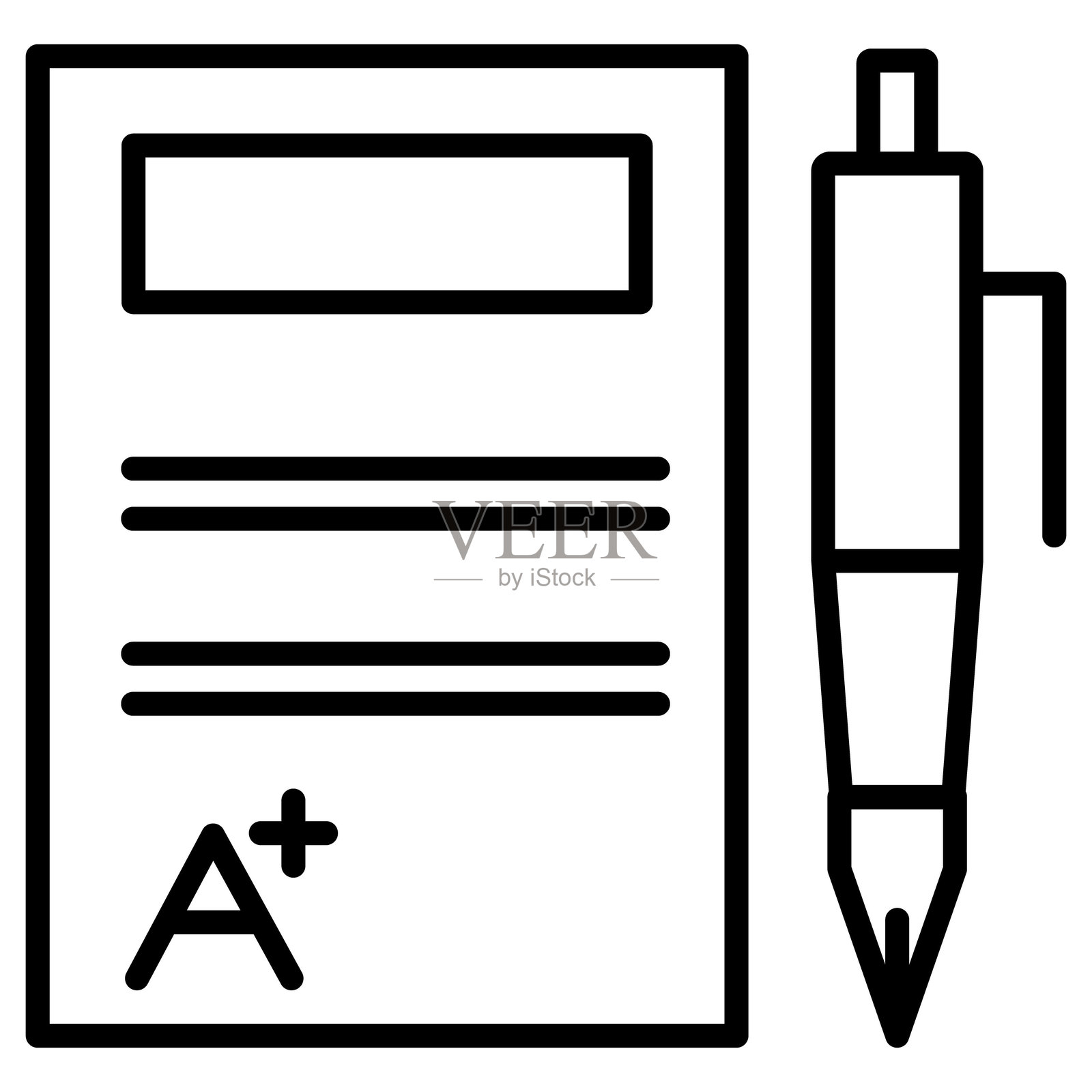 学校考试矢量图标插画图片素材