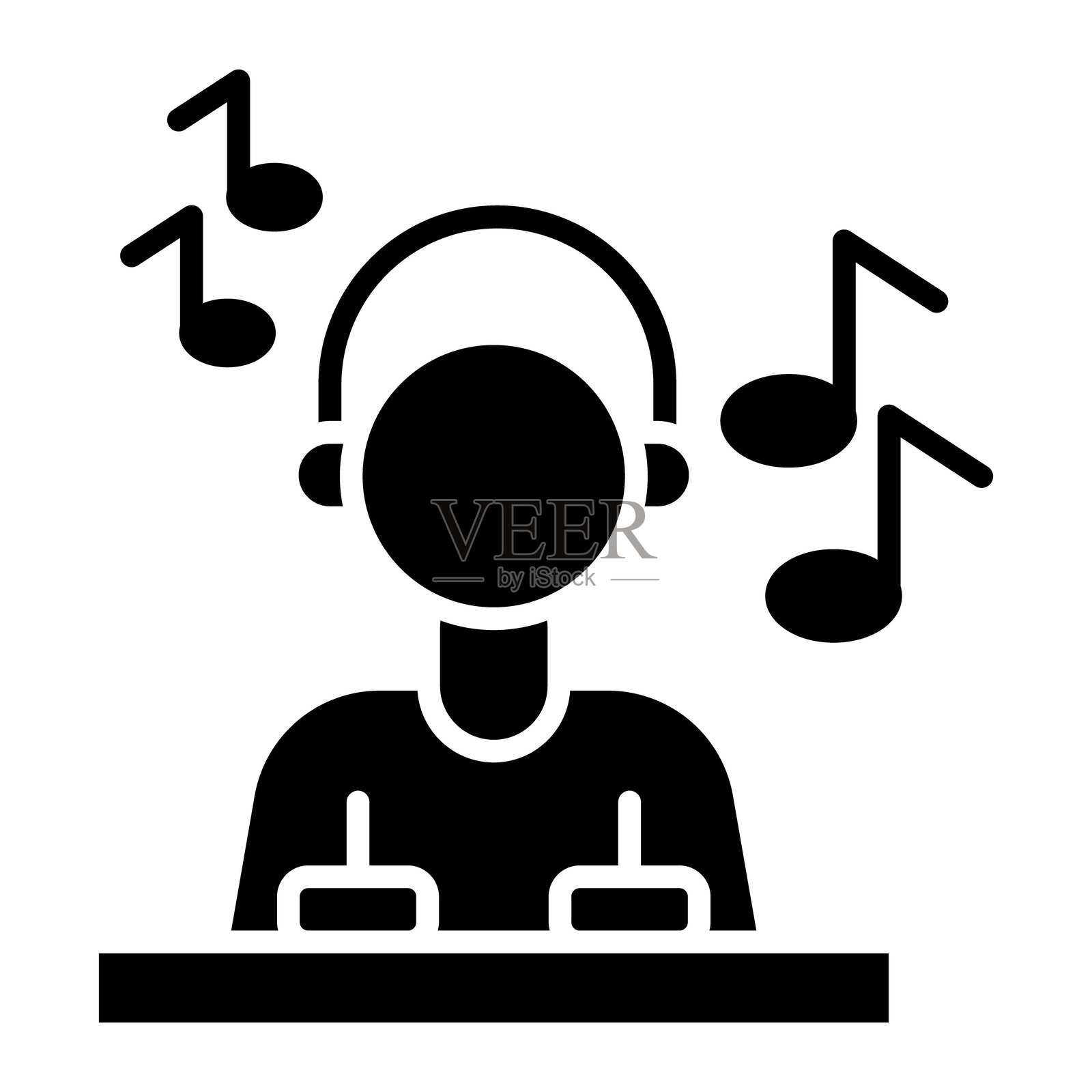 DJ矢量图标插画图片素材