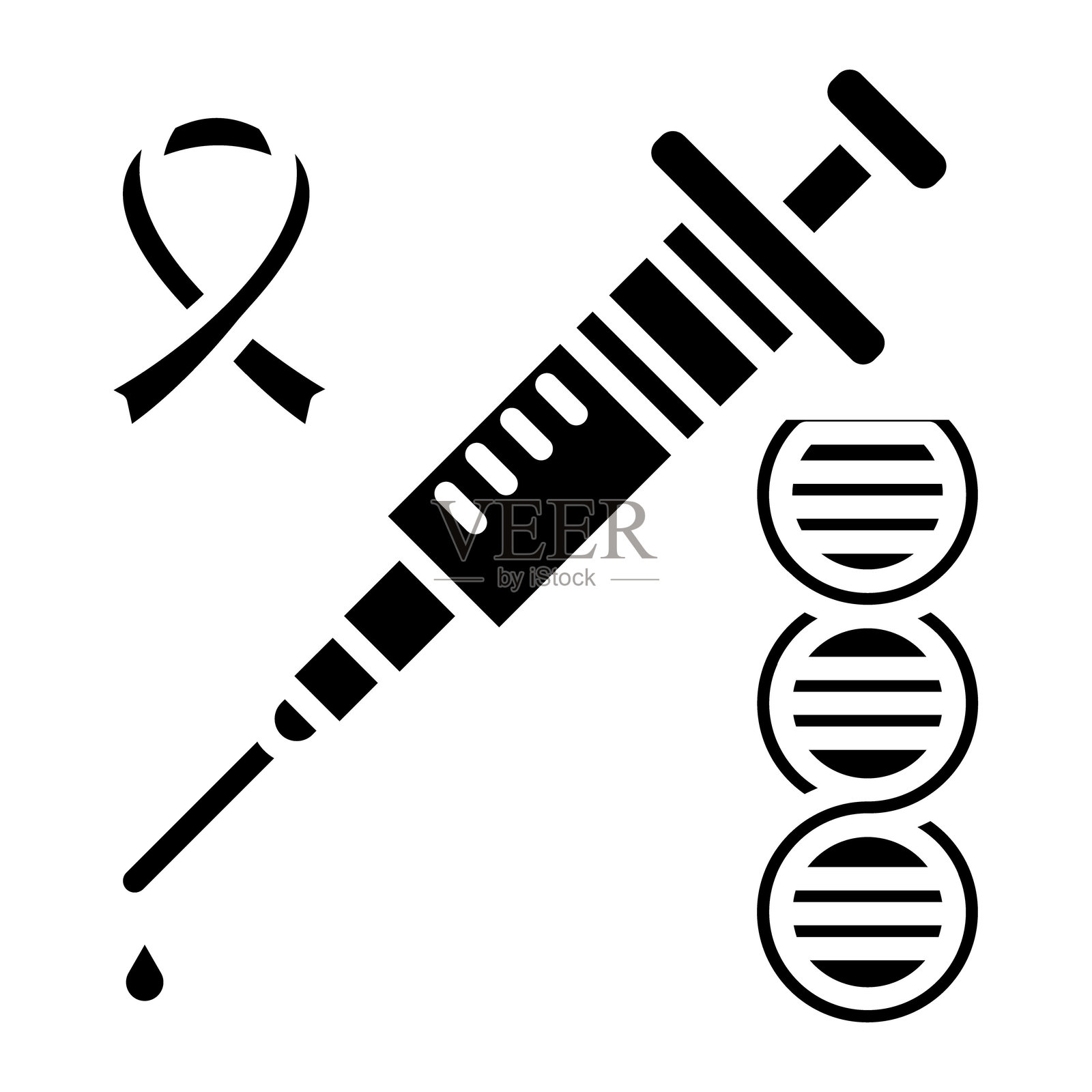 癌症免疫疗法矢量图标插画图片素材