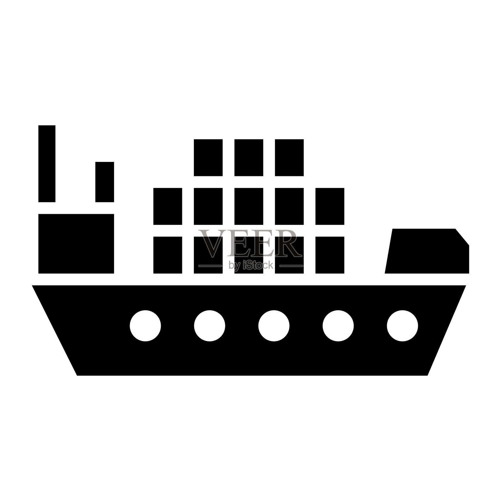 货船矢量图标插画图片素材