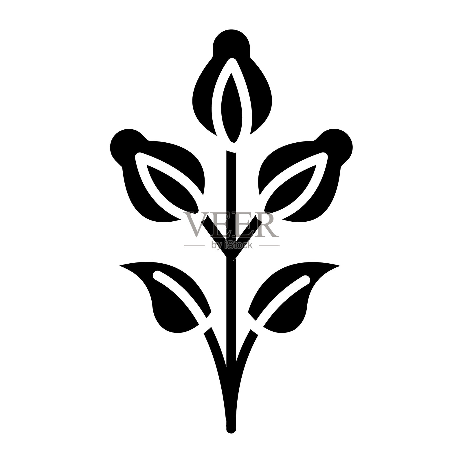 亚麻符号矢量图标插画图片素材