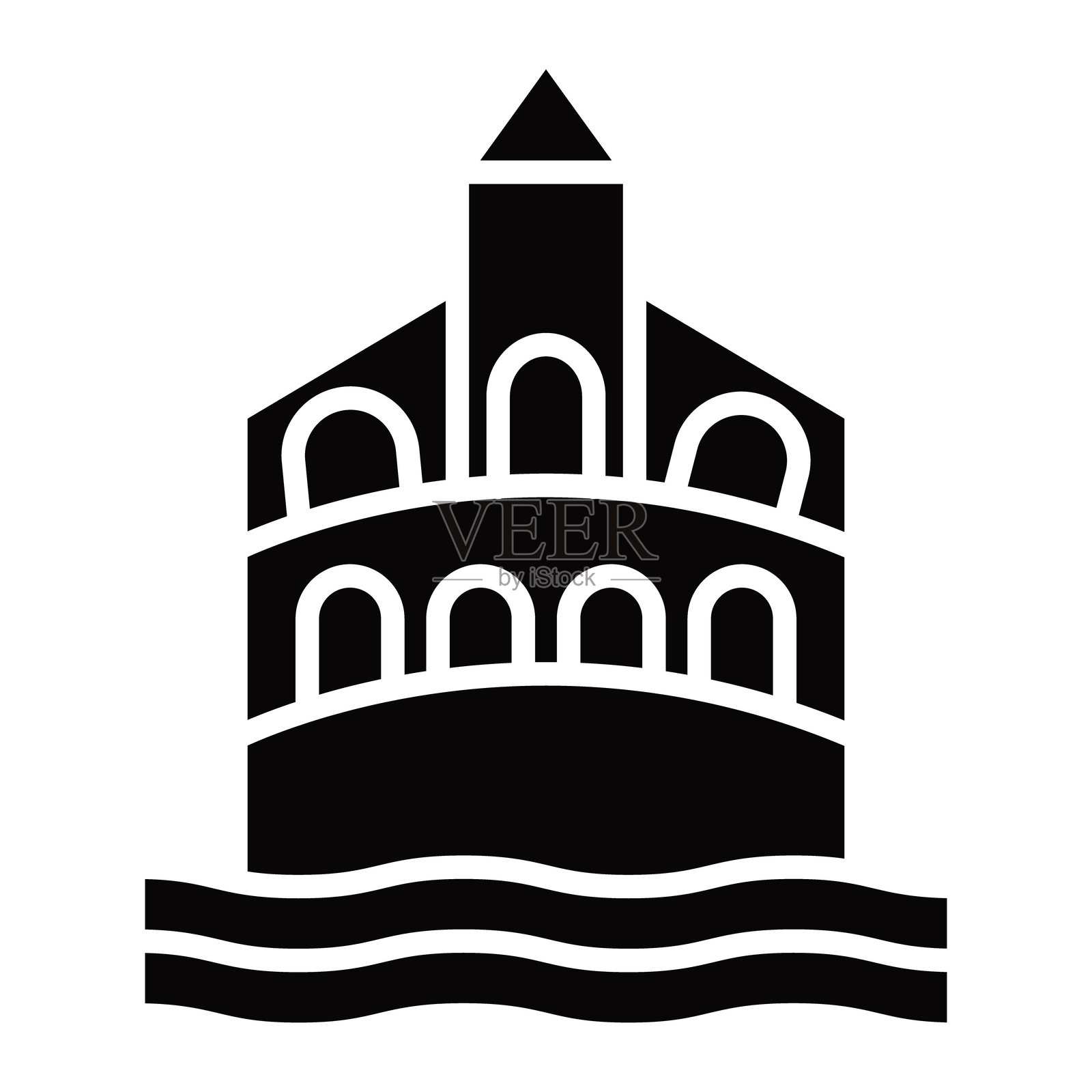 雷亚托桥矢量图标插画图片素材