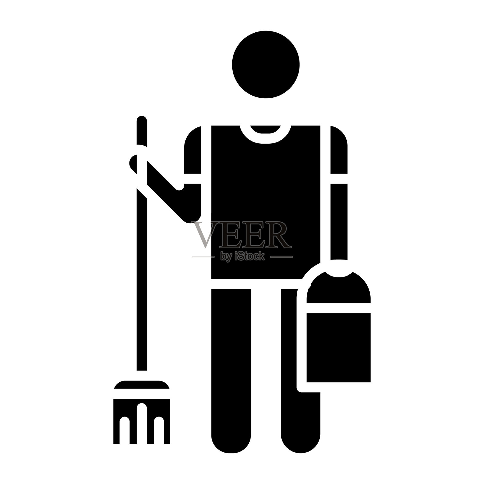 女管家矢量图标插画图片素材