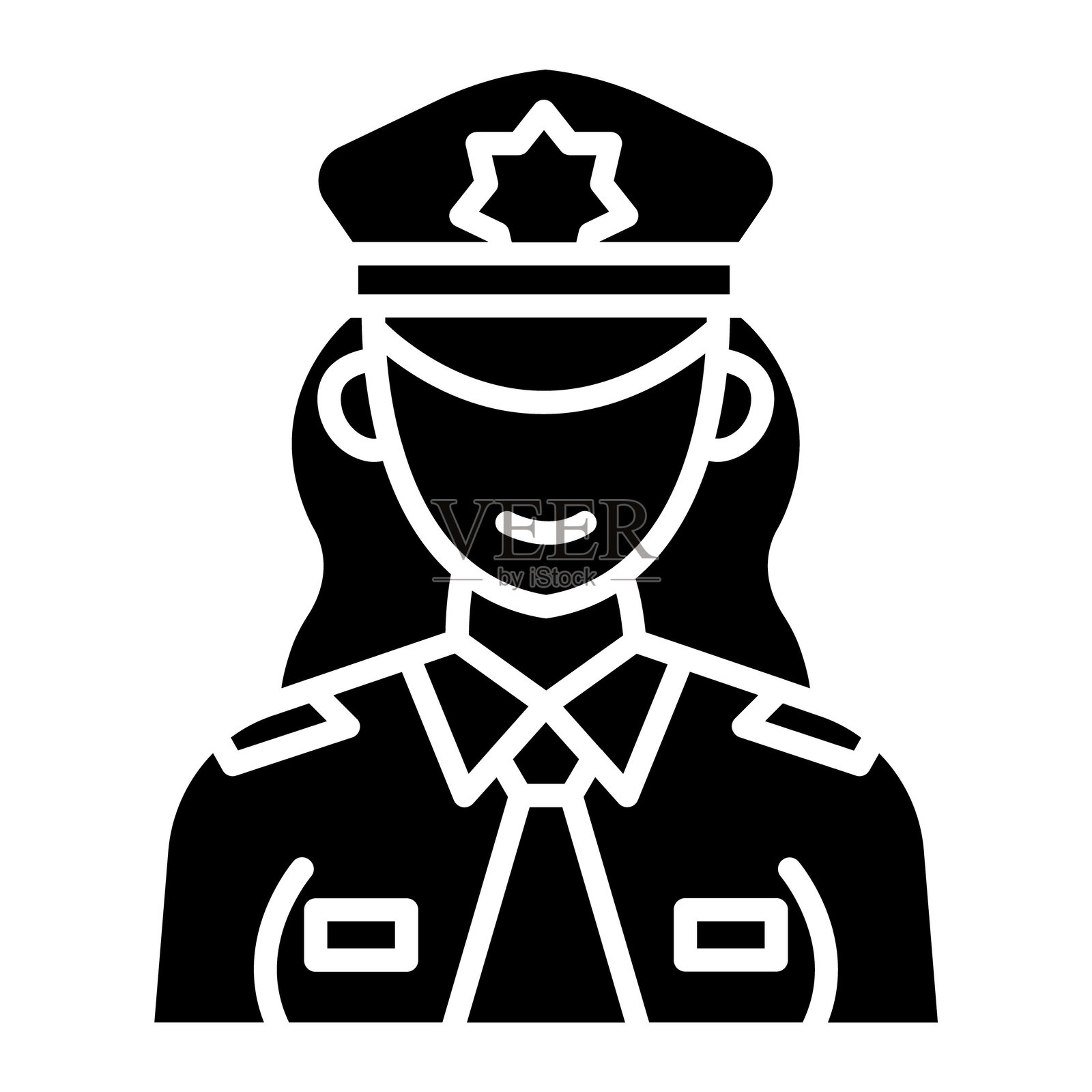 女警矢量图标插画图片素材